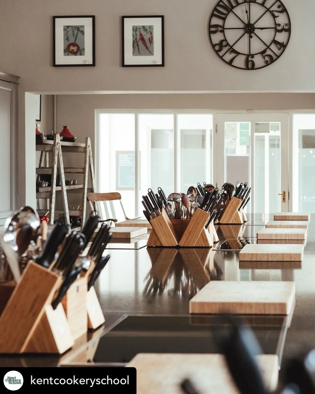 A huge thank you to @kentcookeryschool for exhibiting my framed giclee prints - a perfect location!

Check out their bio to discover all their latest courses including Thai Street Food, Bread Course &amp; many more 
Get @reshare_app .
@kentcookerysch