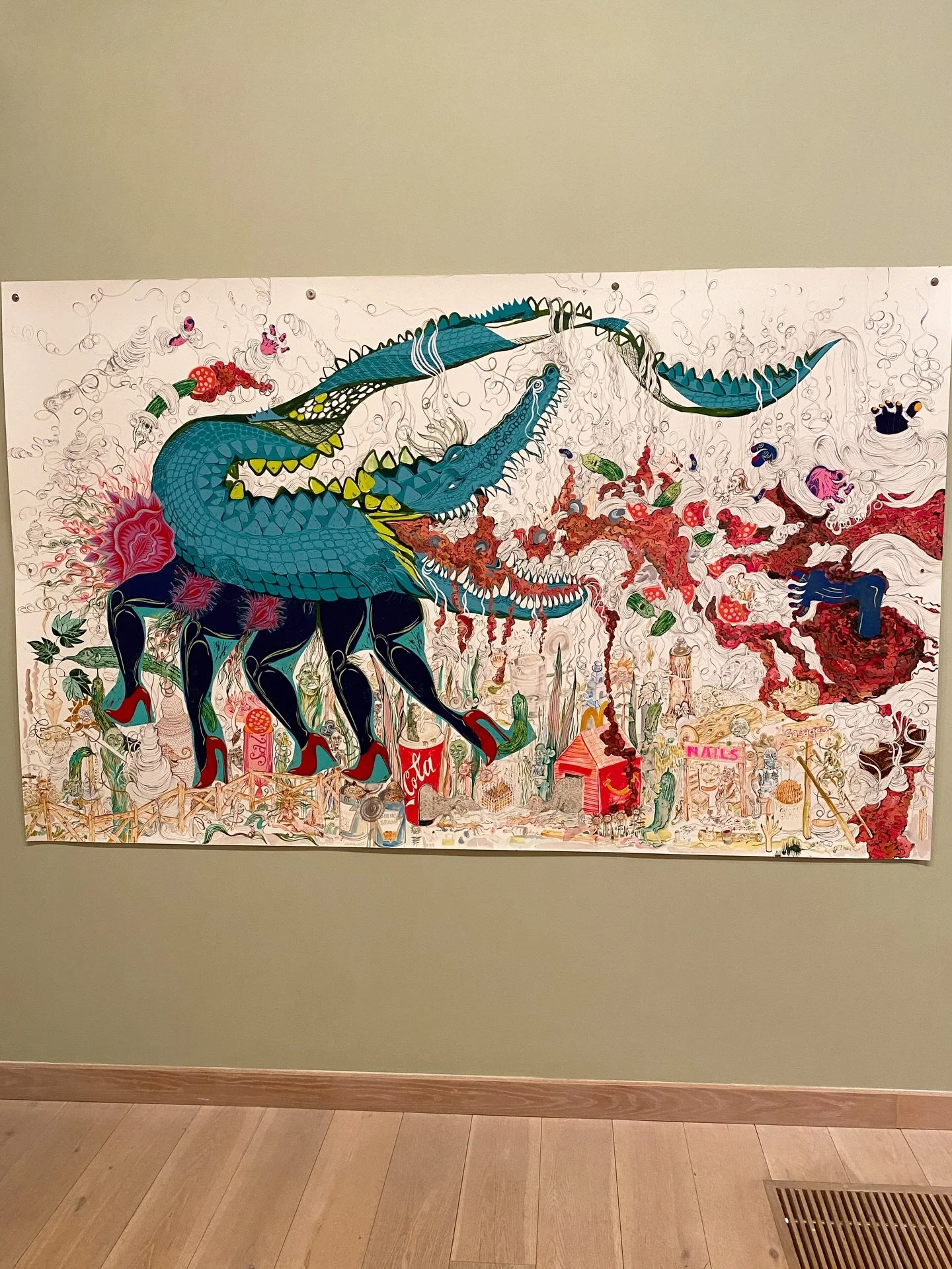 Still digesting the fabulous drawings at @hastings.contemporary - Things fall apart, The centre cannot hold by Isabel Rock and Look by Michael Landy. 
Each exhibition is so different in subject matter but both are full of observation and detail.

Roc