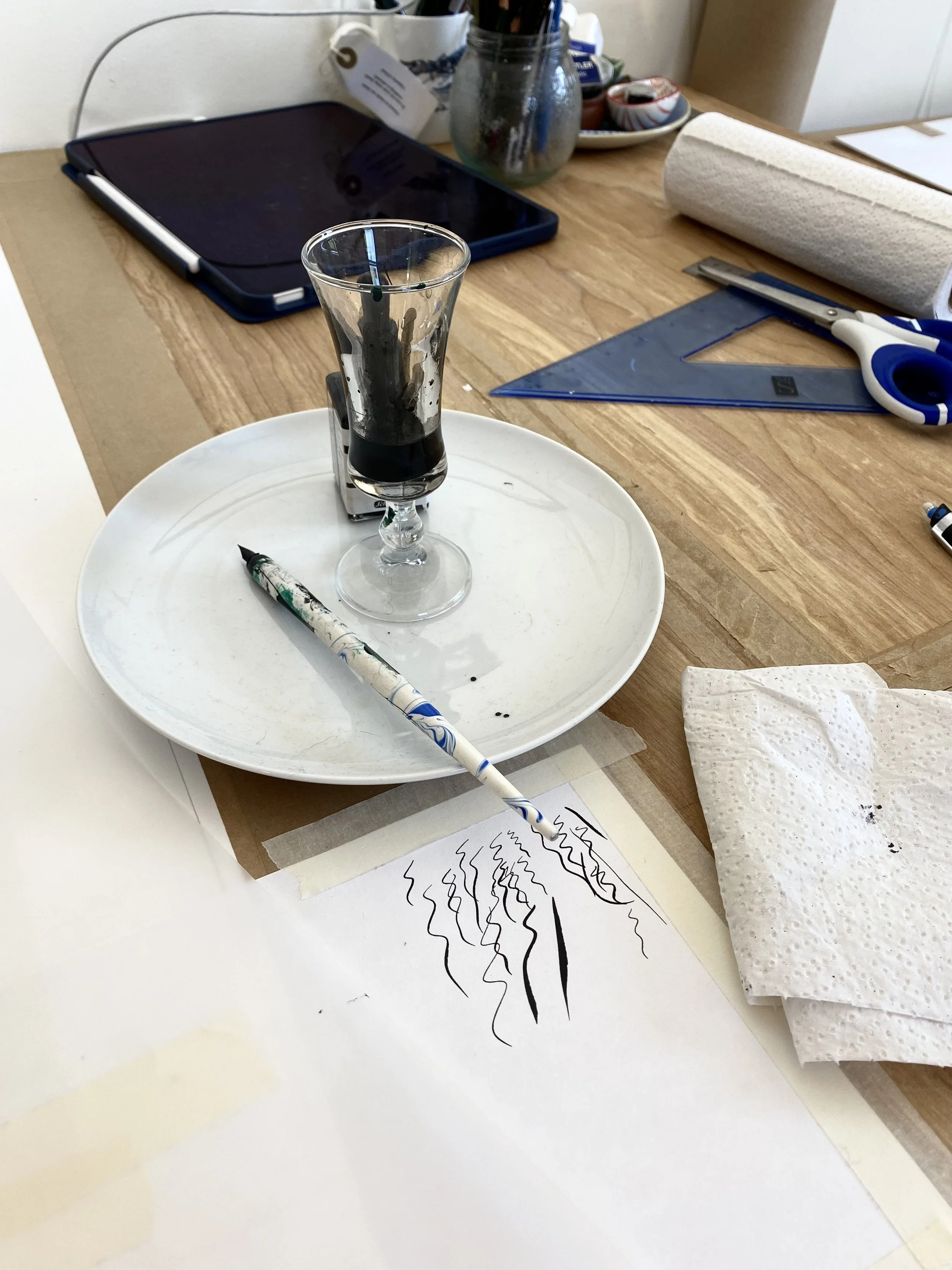 Dip-Pen-Ink-Sherry-Glass-Blotted-line-Technique-Lucy-Clayton-Art-Journal.jpeg