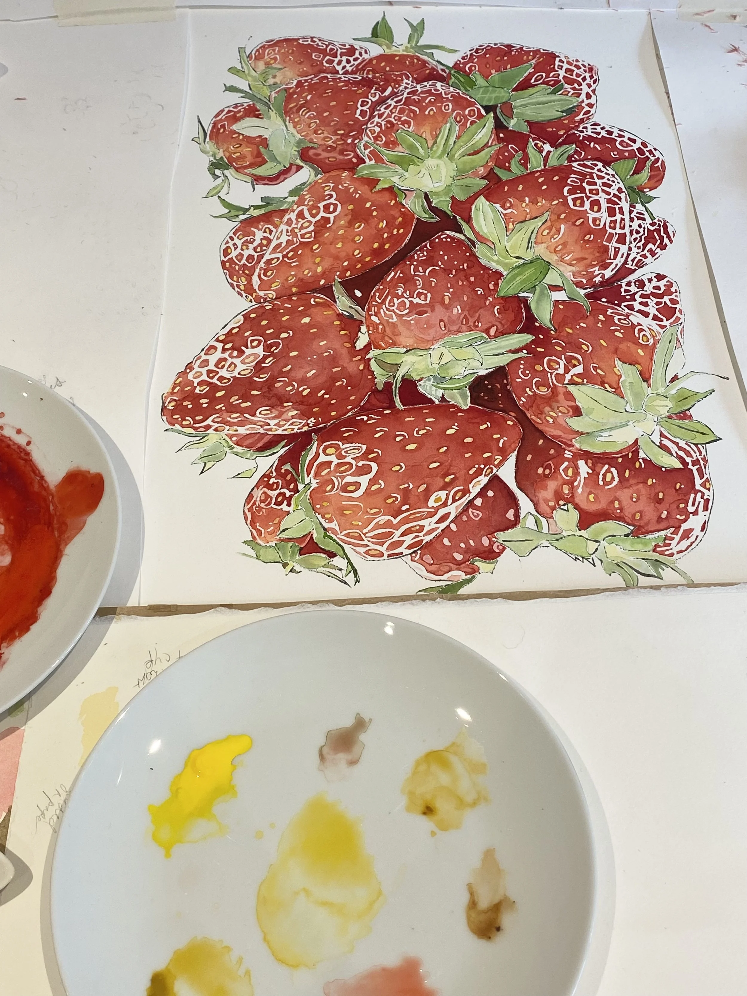 Final-Stages-of-Strawberry-Watercolour-Painting-Lucy-Clayton-SGFA.jpeg