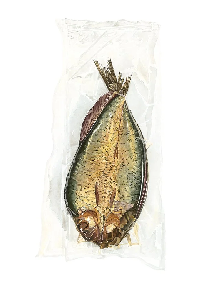 The-Kent-County-Show-Art-Quarter-Lucy-Clayton-SGFA-Kippers-For-Tea-Ink-Watercolour..jpeg