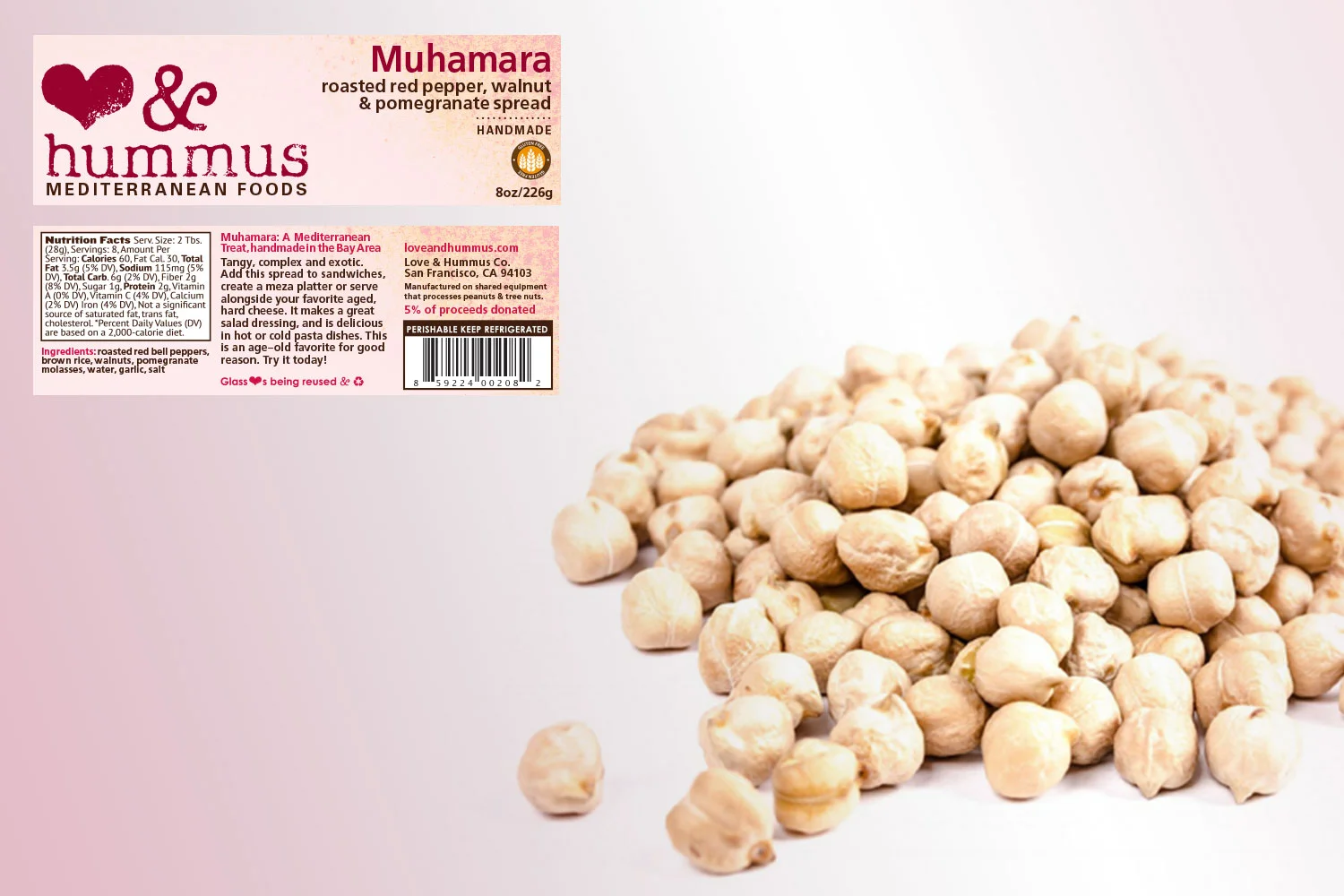 Copy of Hummus and Love Label