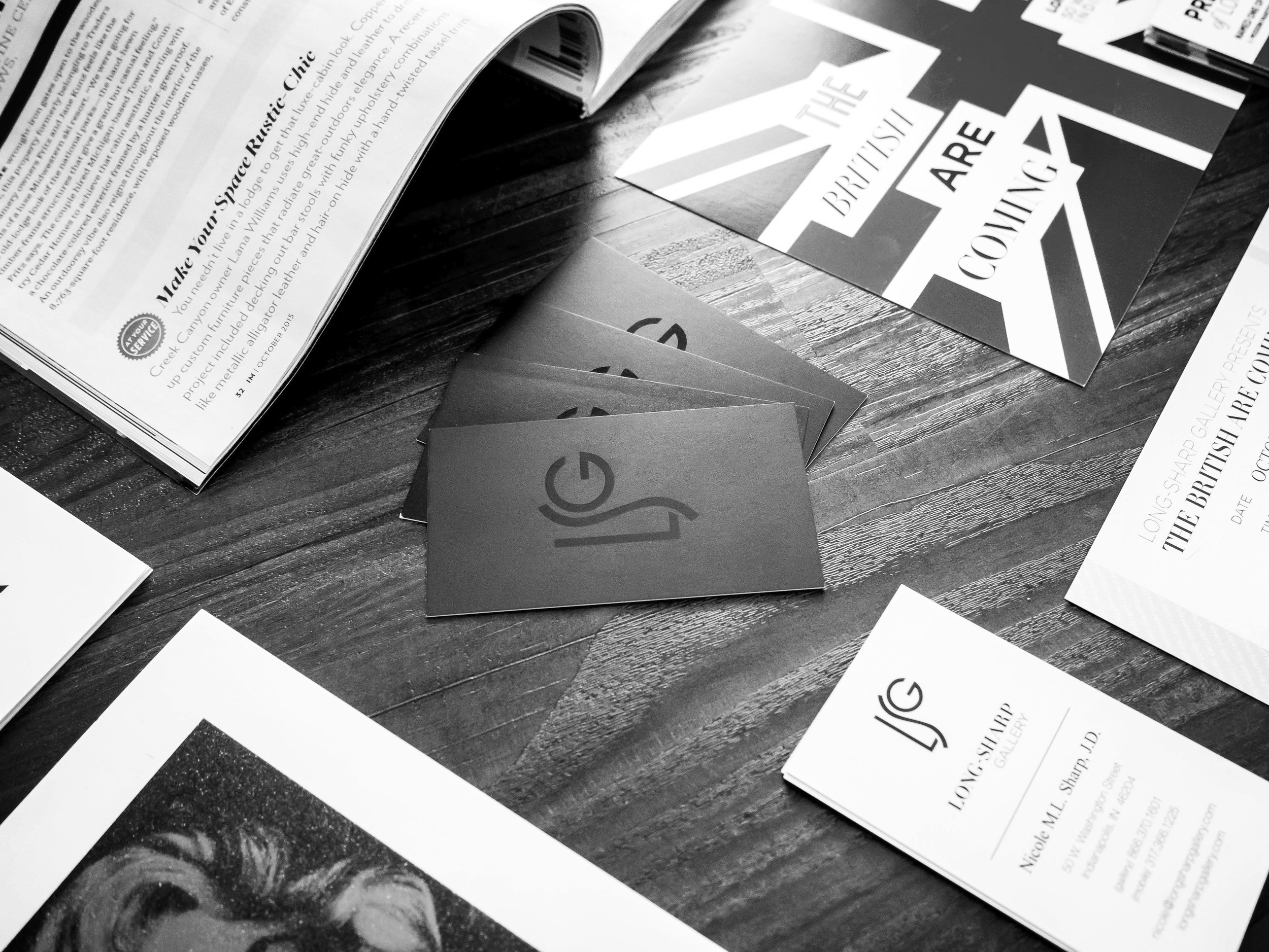   BRANDING, GRAPHIC DESIGN + COLLATERAL   LONG SHARP GALLERY 