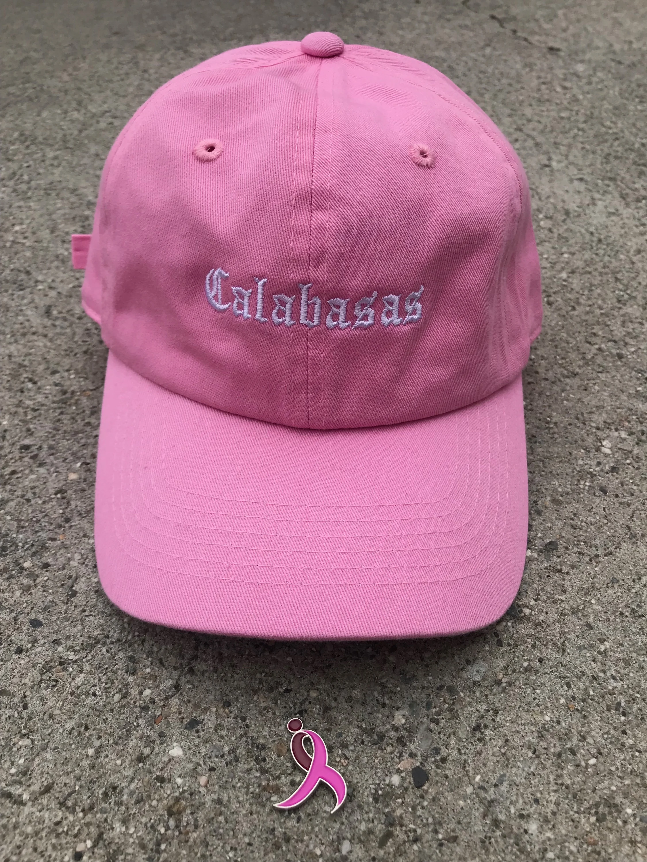 Calabasas "SAVE THE BOOBIES" Dad Hat (Pink/White)