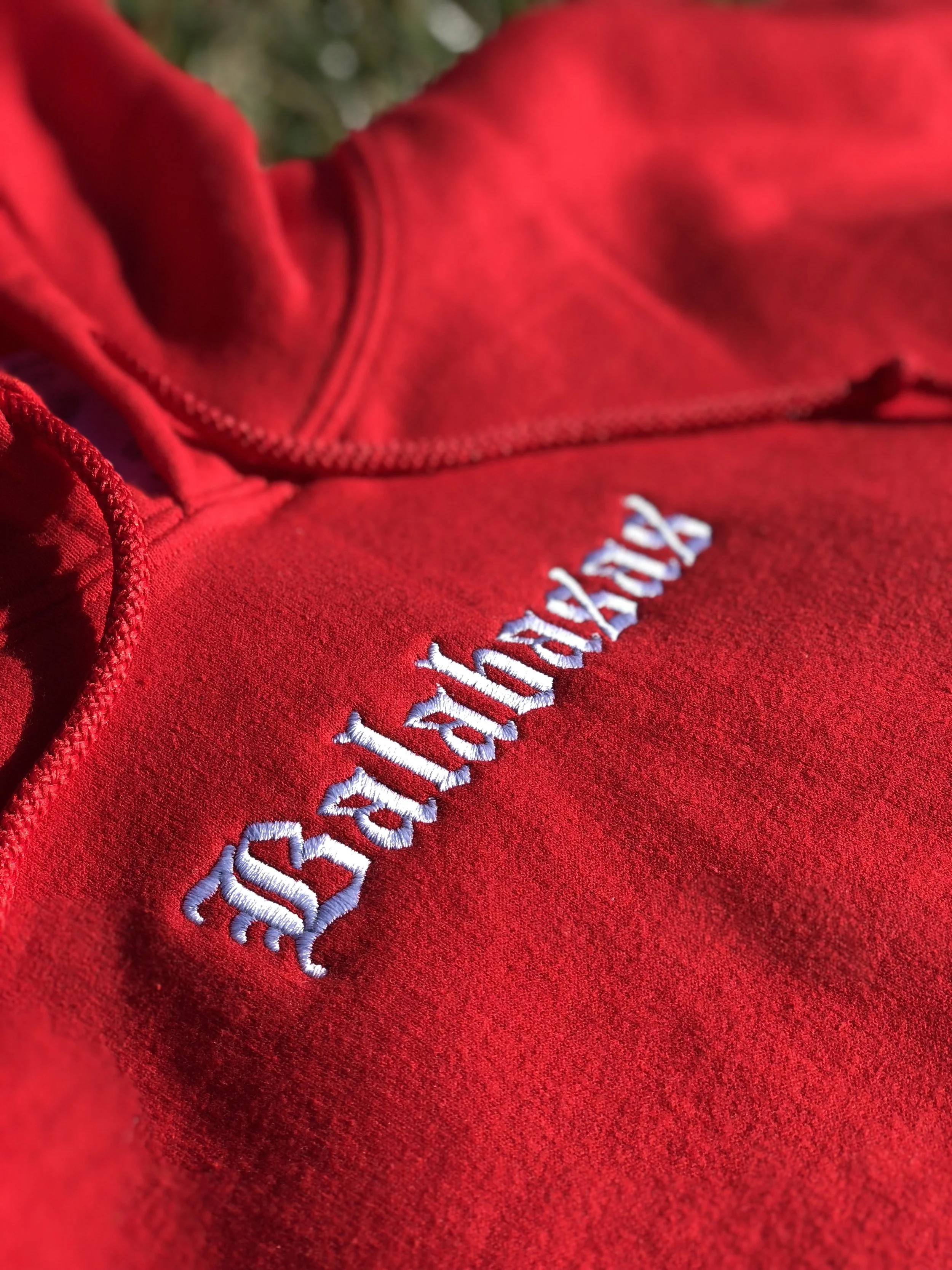 Balabasas "Back 2 Tha Block" Hoodie (Red/White)