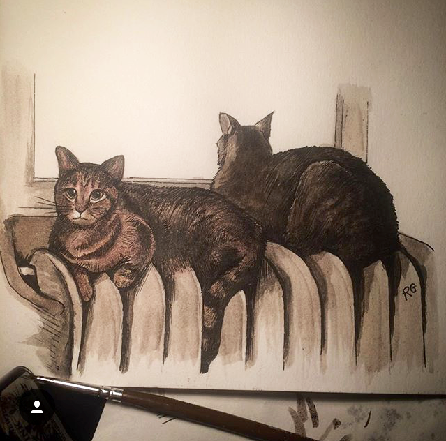Cats on Radiator