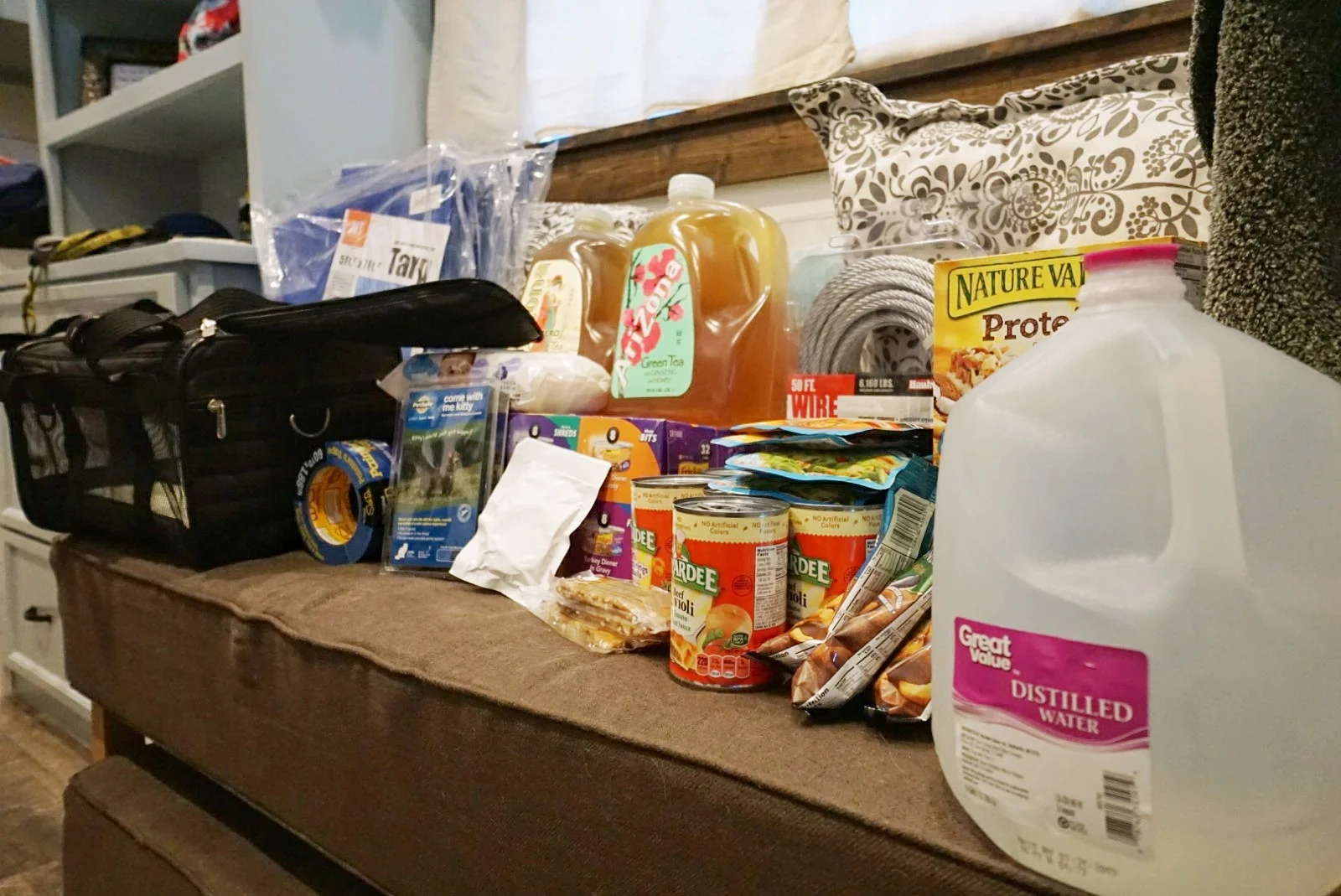Tiny home in hurricane prep food