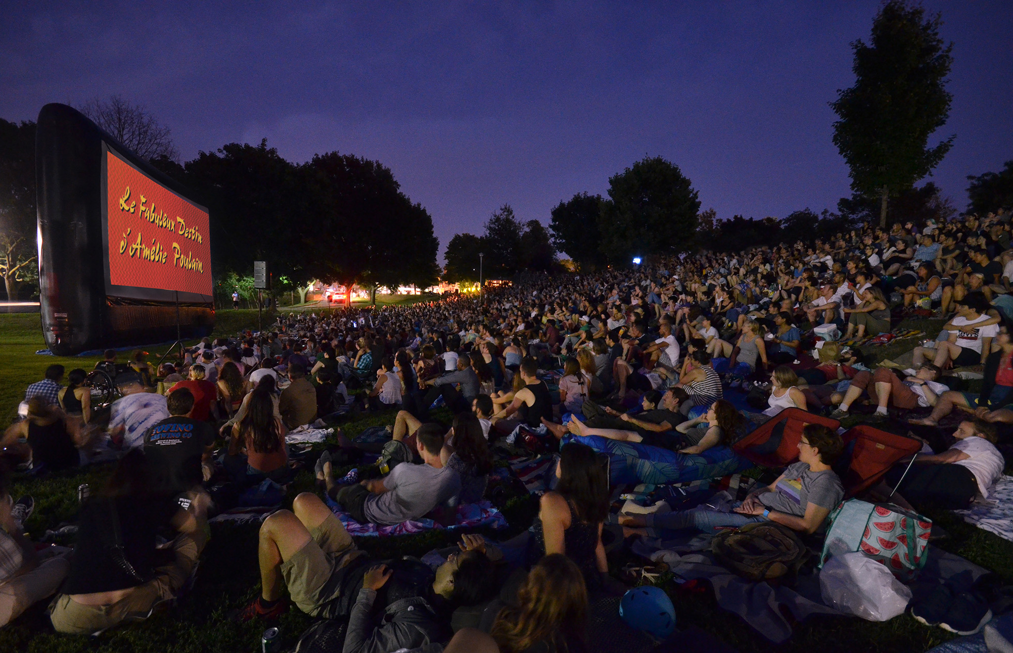 “There’s something magical about hundreds of people sitting silently on a hill in Christie Pits, on blankets and inflatable furniture, watching a movie in the dark.” - Toronto civic activist Desmond Cole, Twitter, 2018