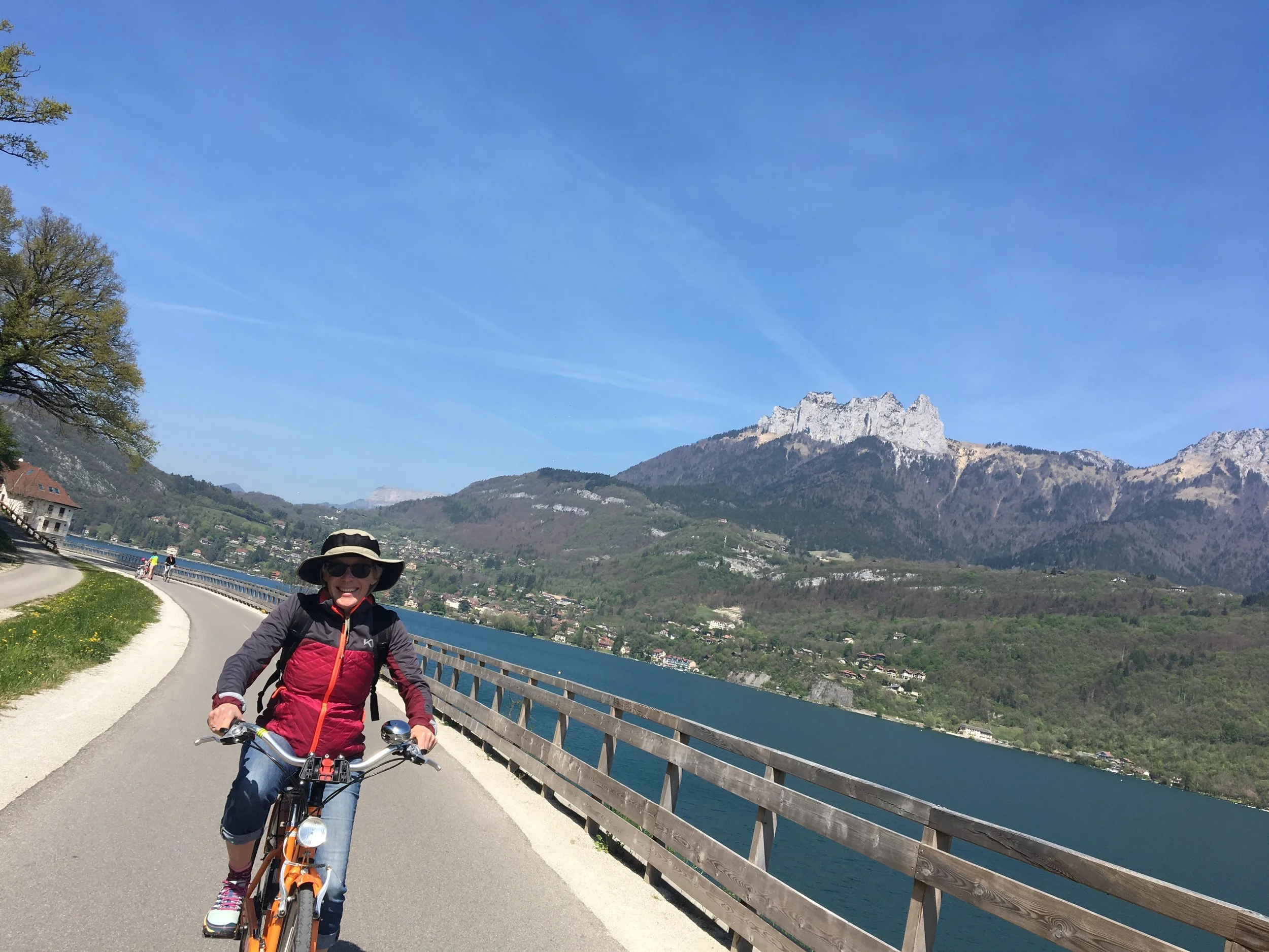 Riding around the lake