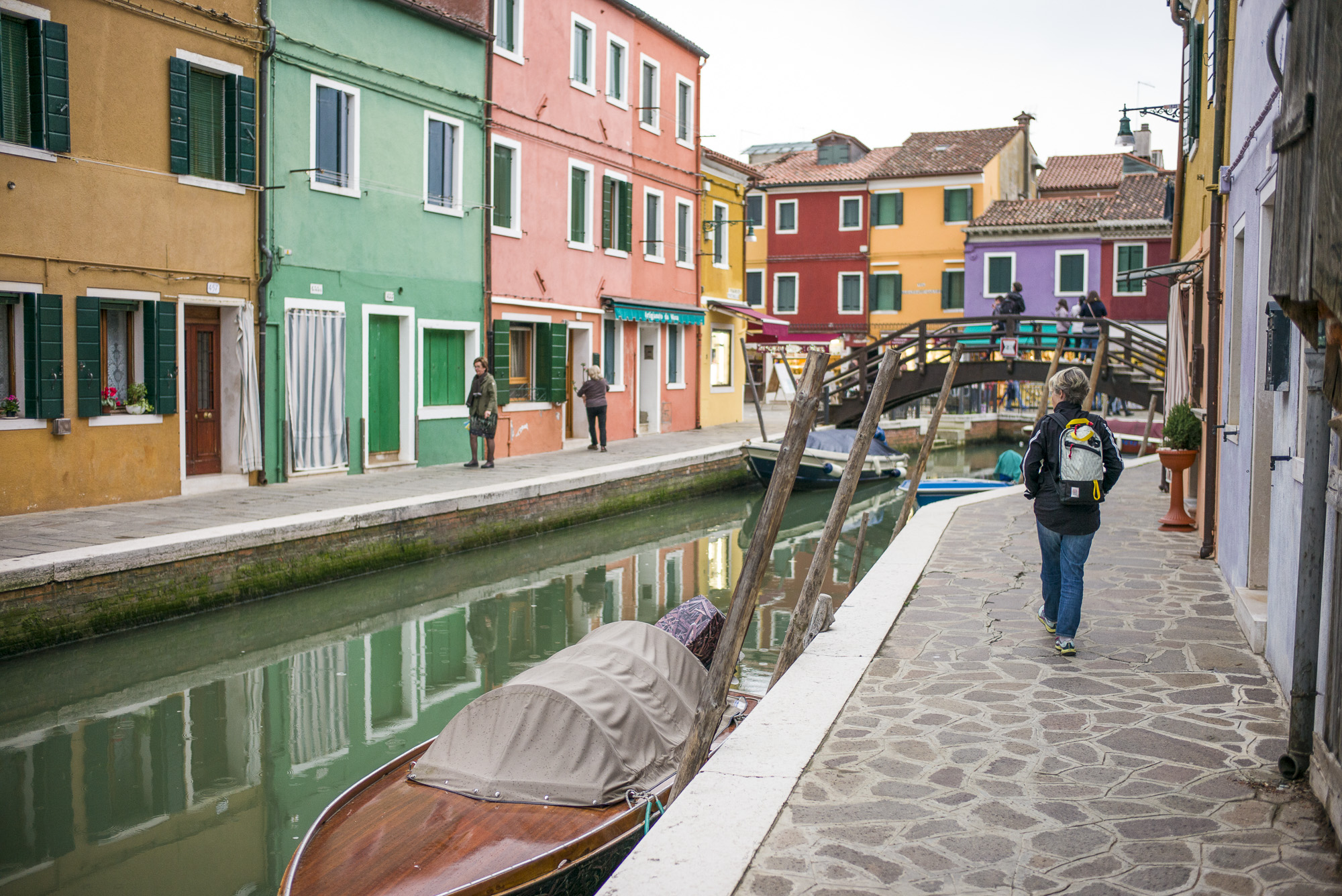 Walking the canal on Burano