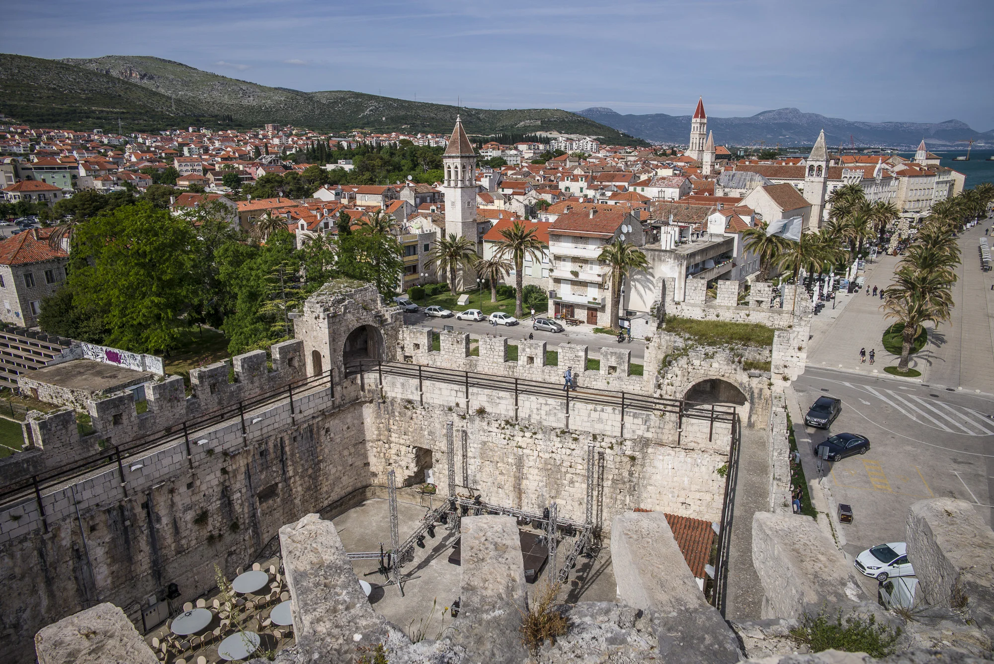Trogir as seen from the fortified walls. What a great venue for a wedding!!
