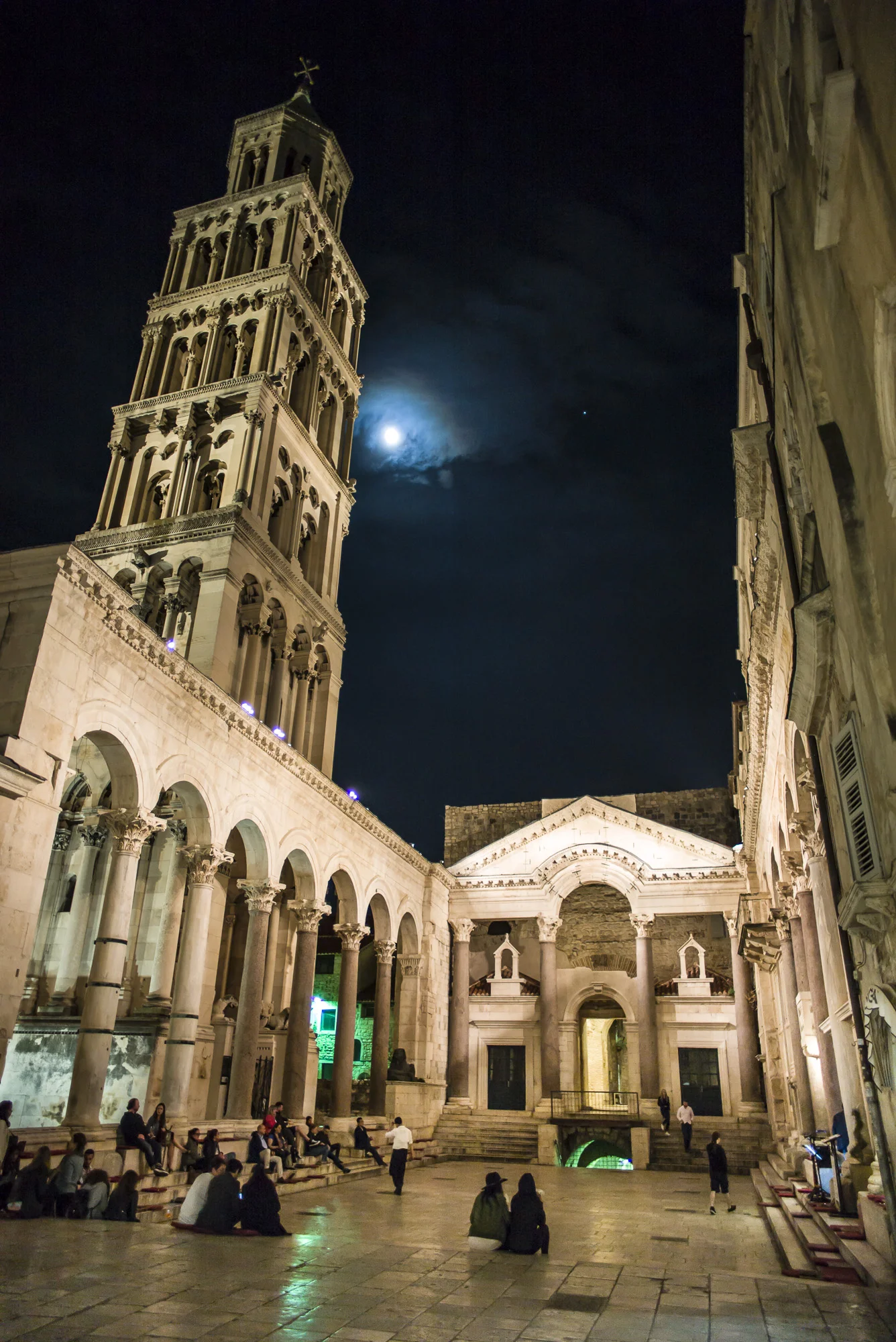 Evening concert at Peristil, the public square at Diocletian's Palace