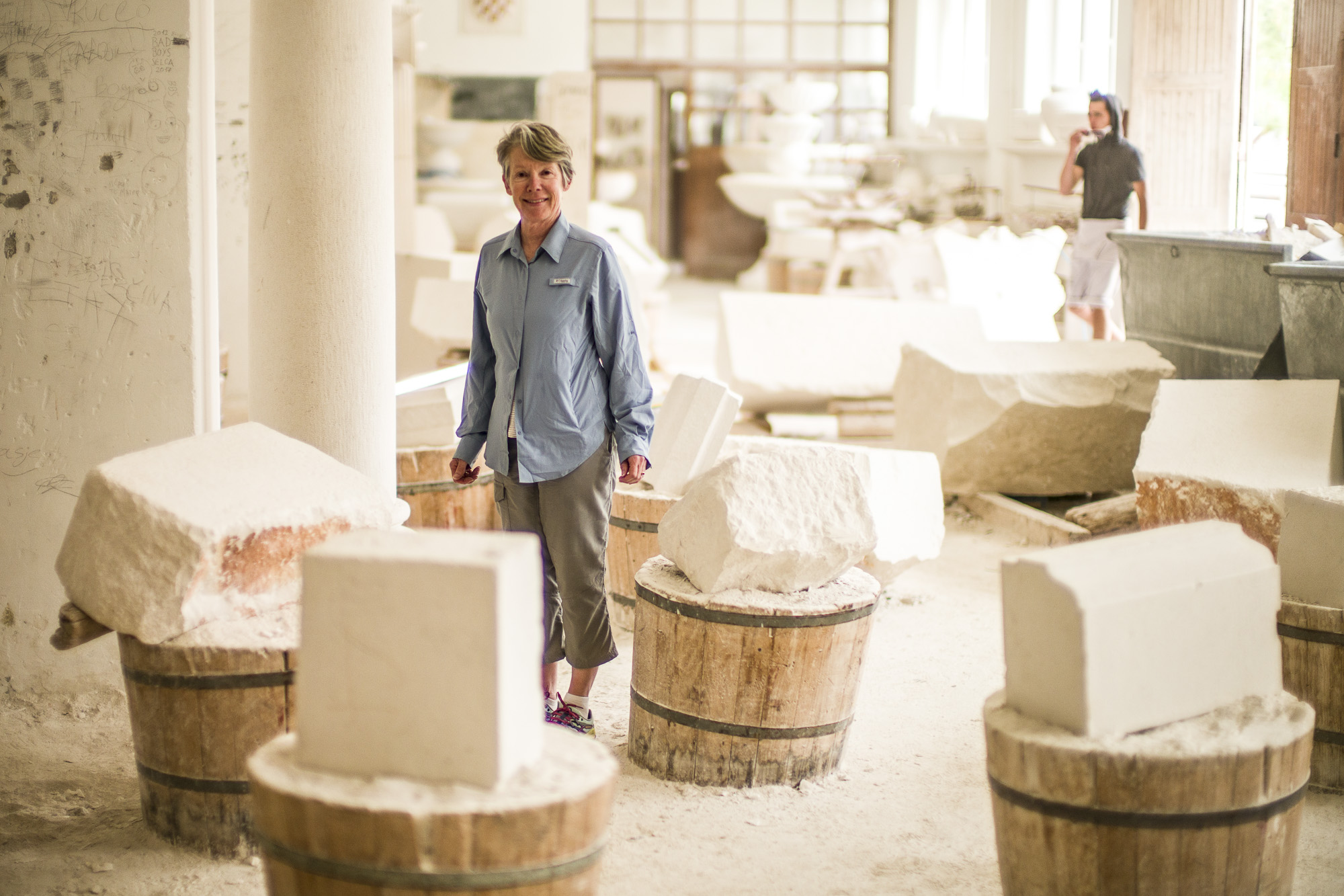 The classroom of the stone cutting school