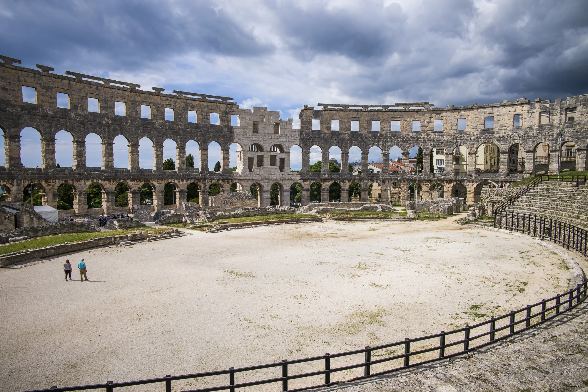Walking the in the path of gladiators in the colosseum 