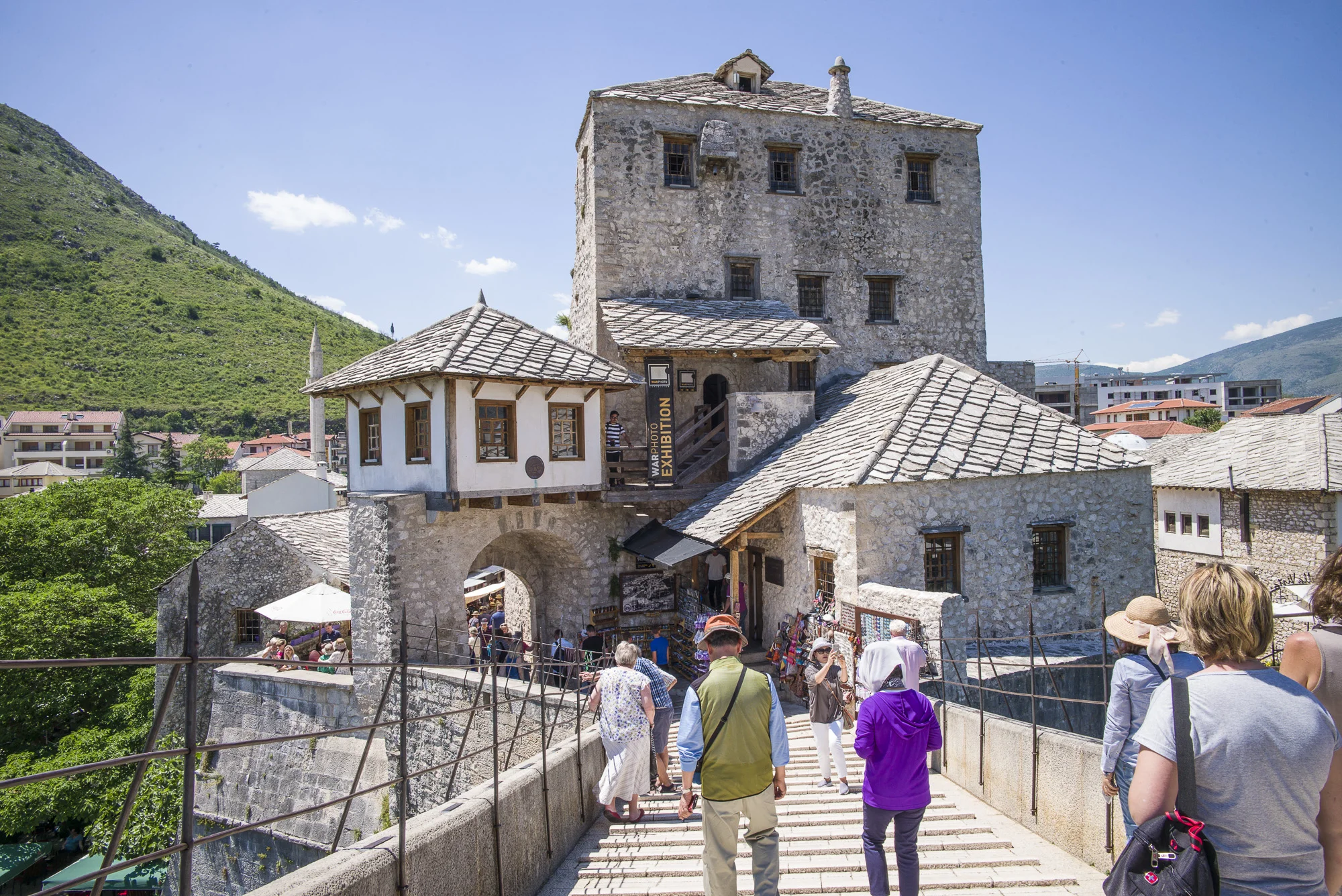 Tourists crossing Stari Most