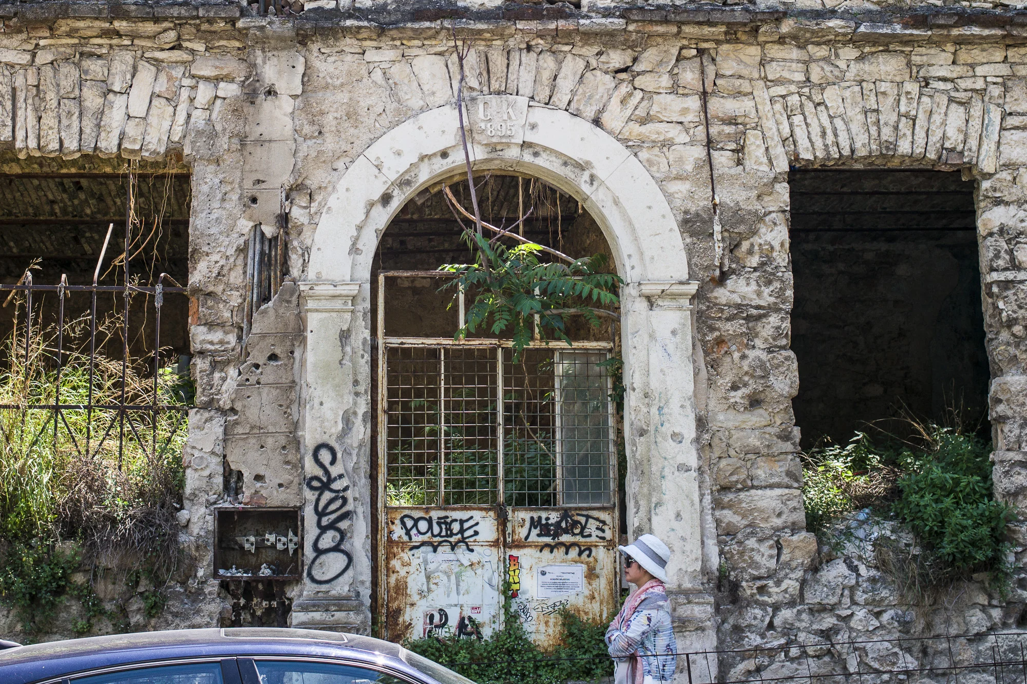 Tourist and Ruins