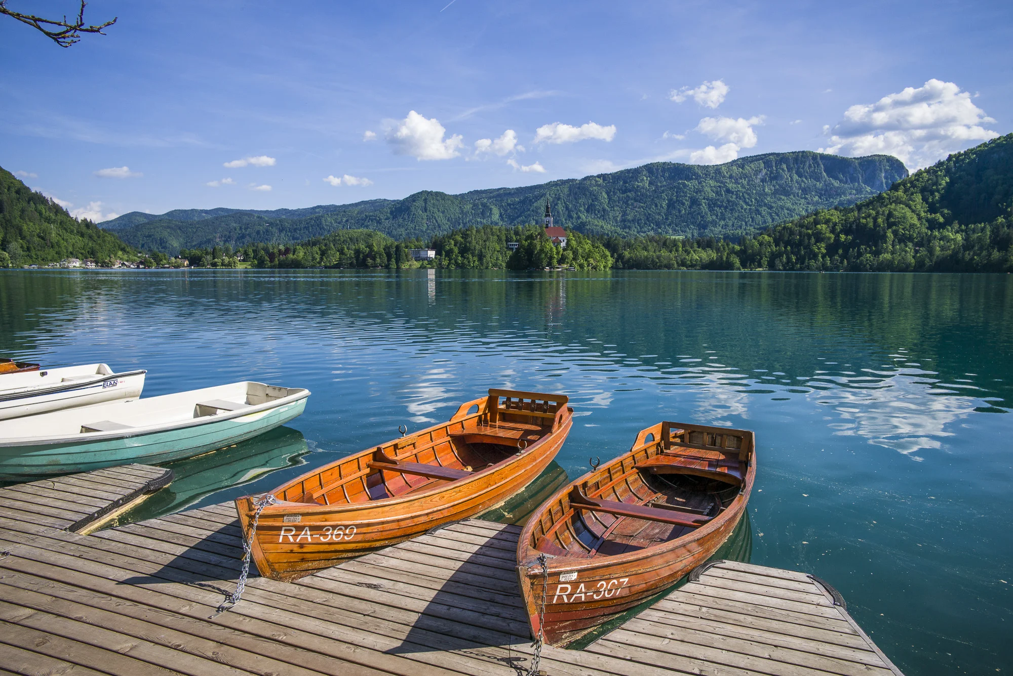 Boats on Lake Bled