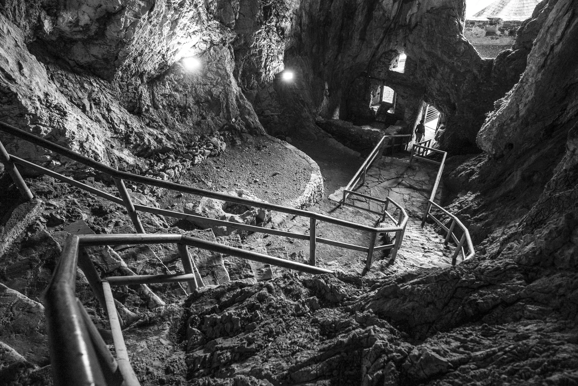 Inside the cave of Predjama Castle