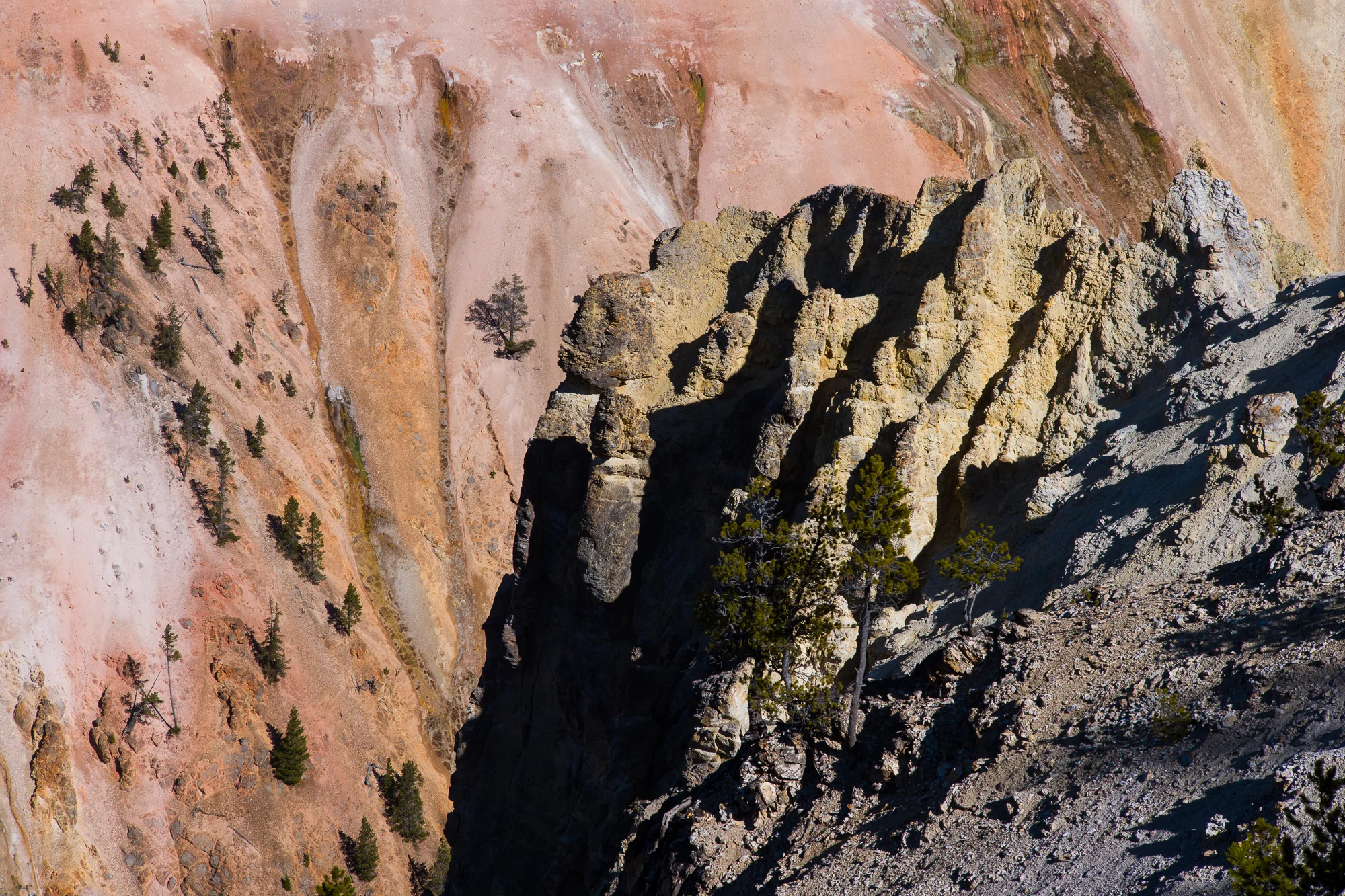 Canyon wall at Yellowstone