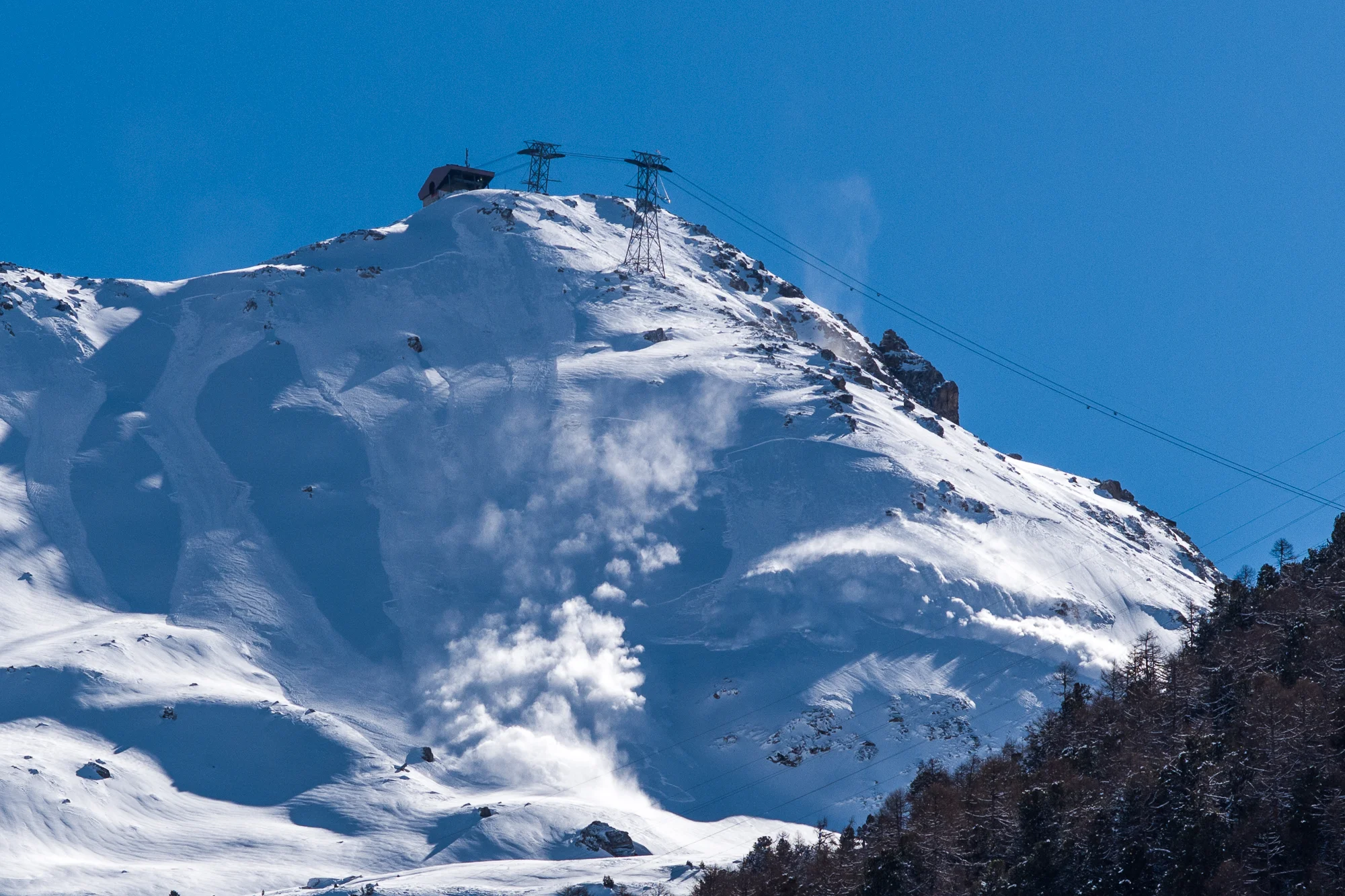 Avalanch on the Röthorn above Zermatt