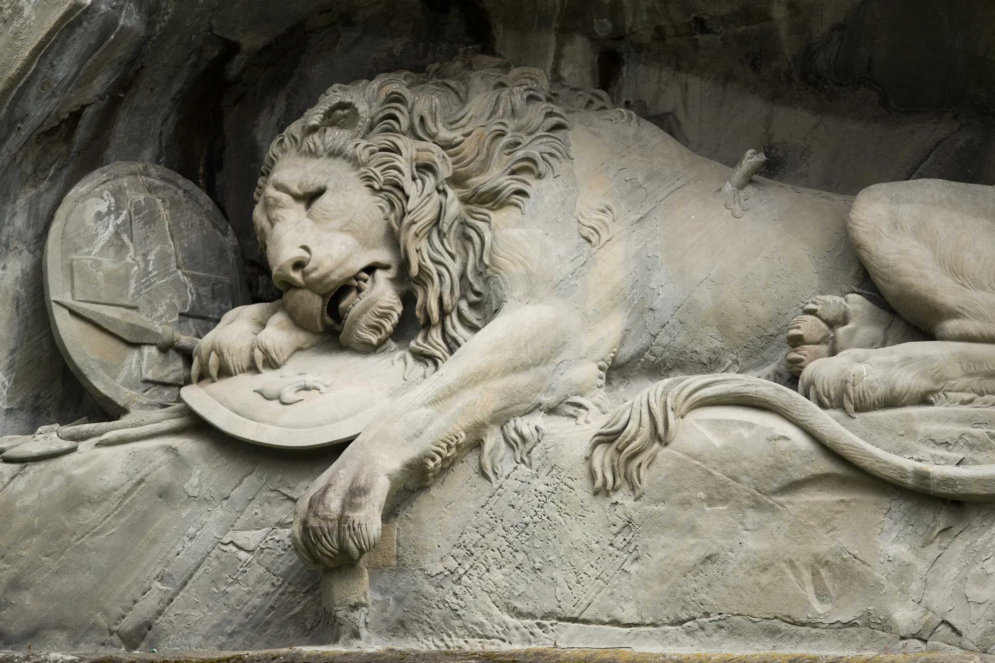 "Lion of Lucerne the most mournful and moving piece of stone in the world" - Mark Twain