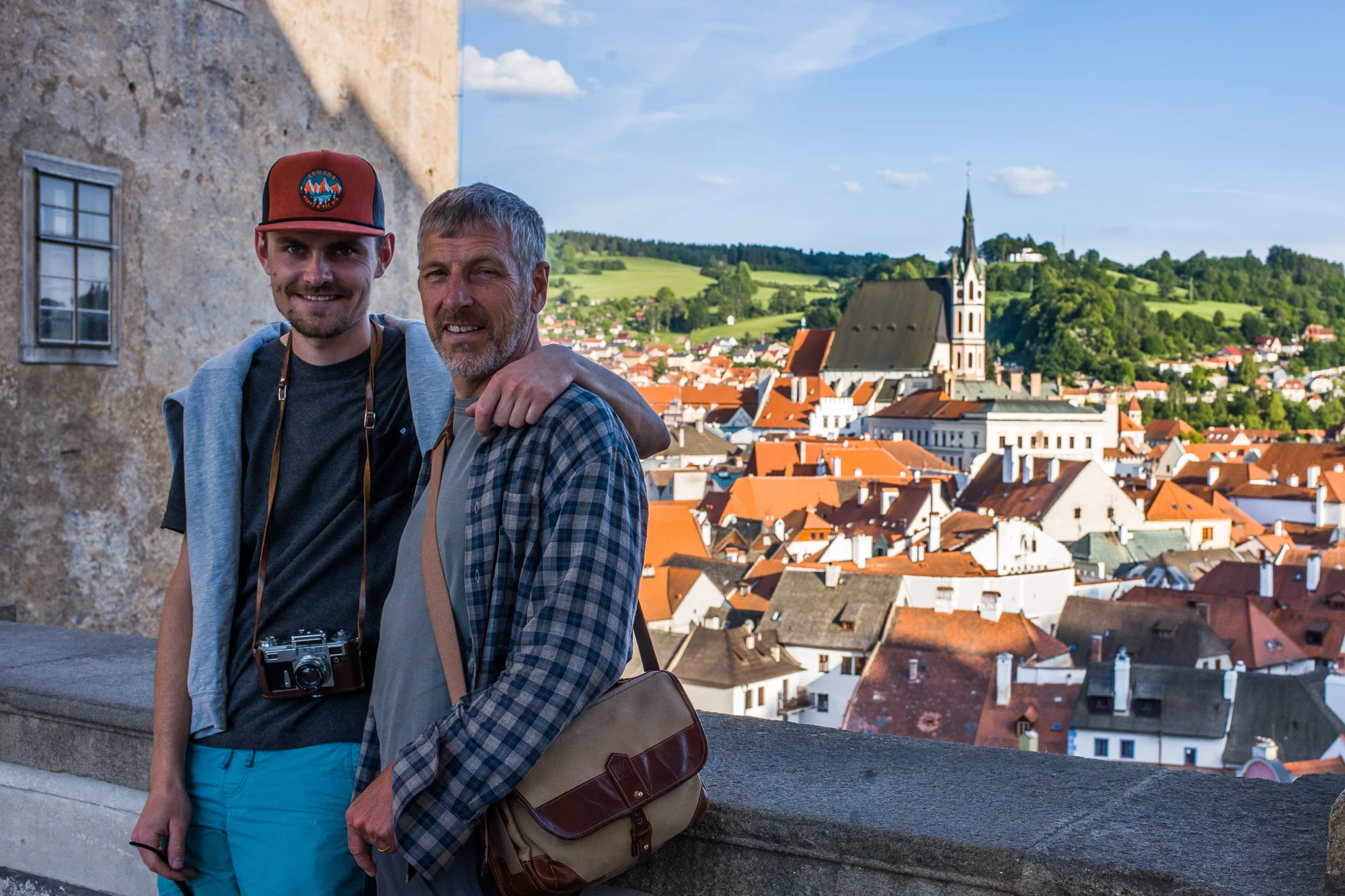 Miro and Rick overlooking Česky Krumlov