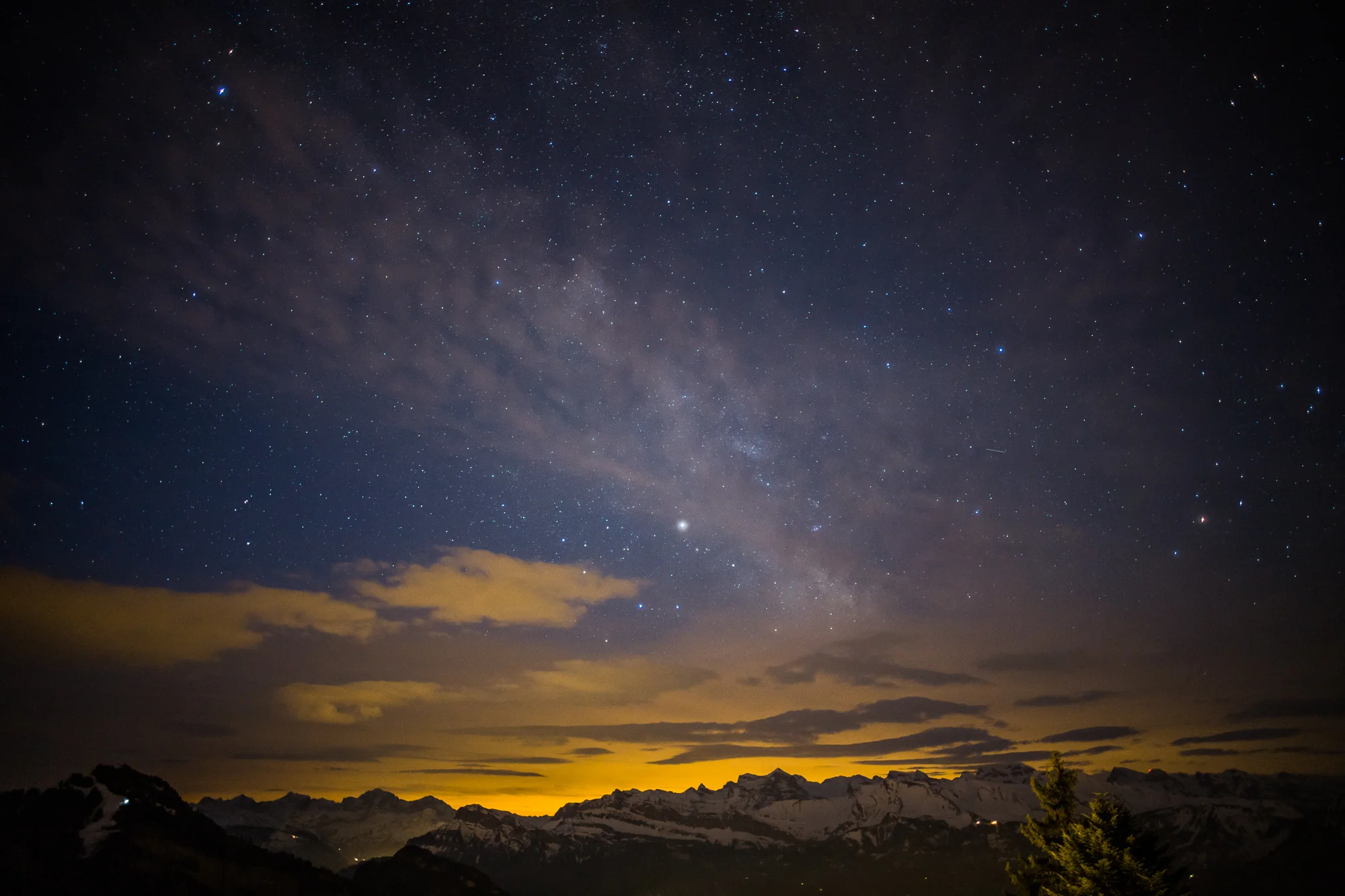 The night sky from Rigi Kaltbad