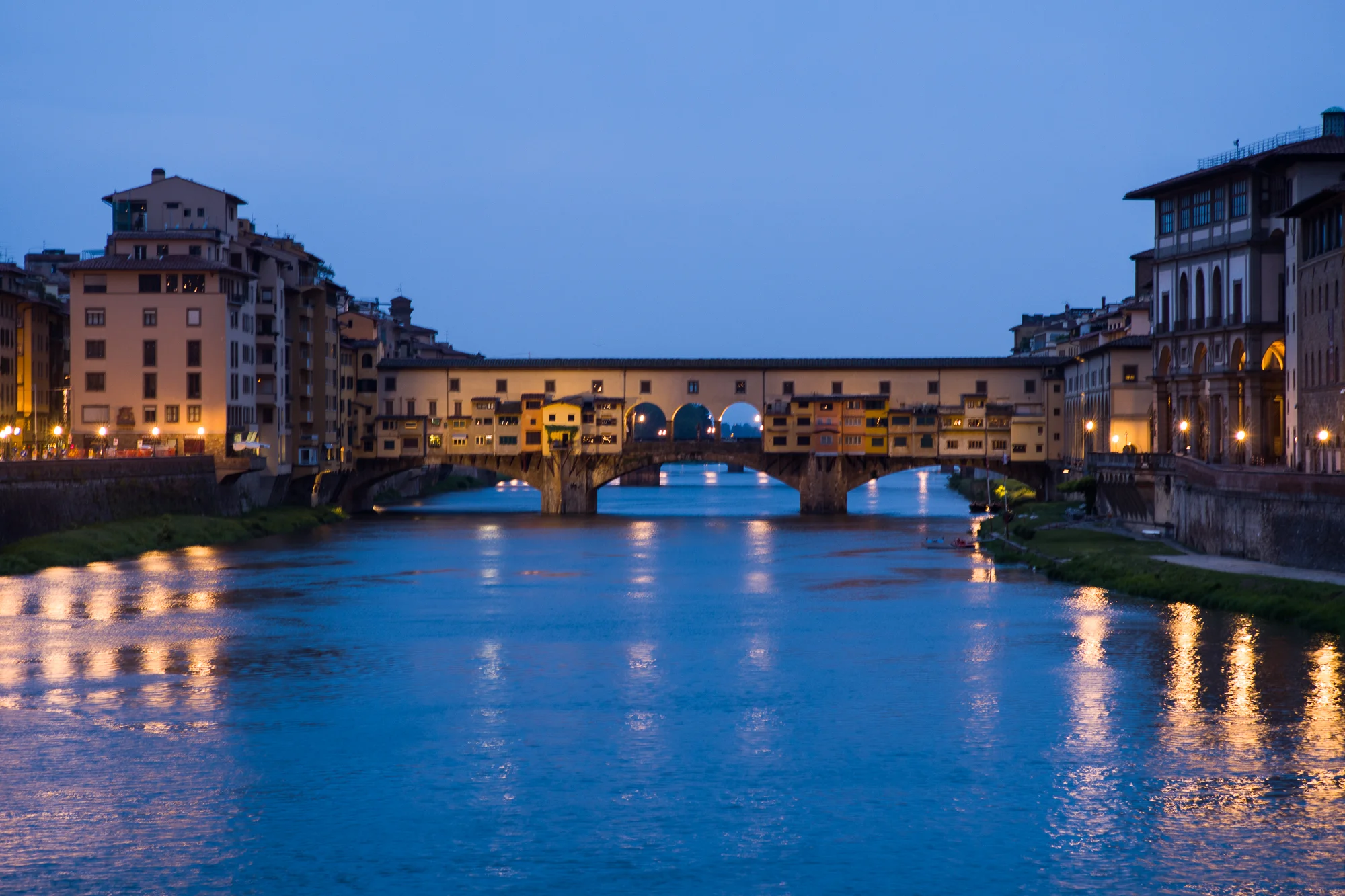 The Ponte Vecchio bridge in the early morning