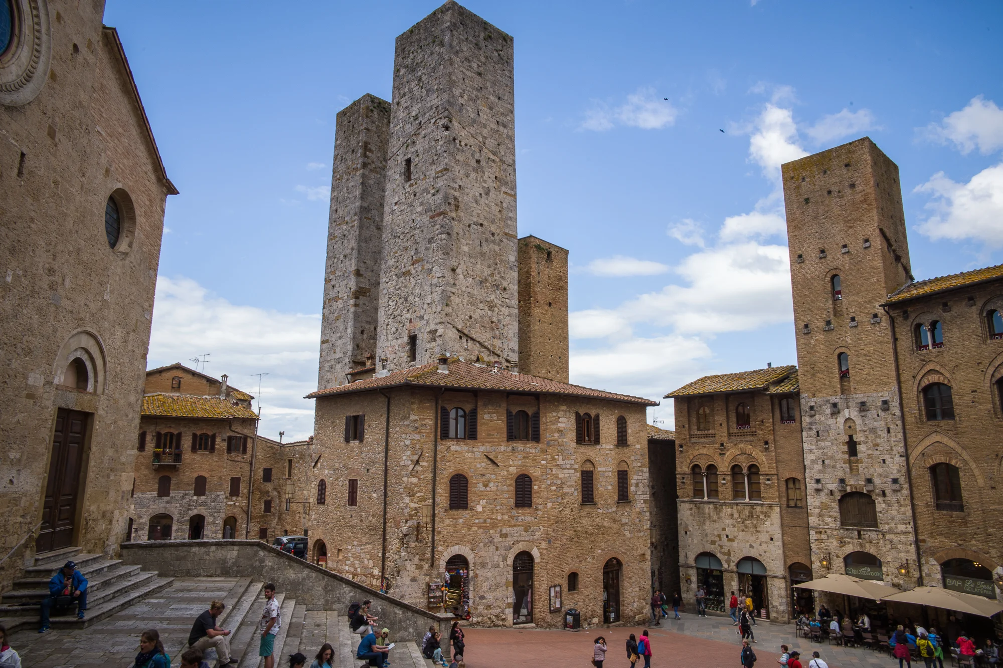 The public square in San Gimignano