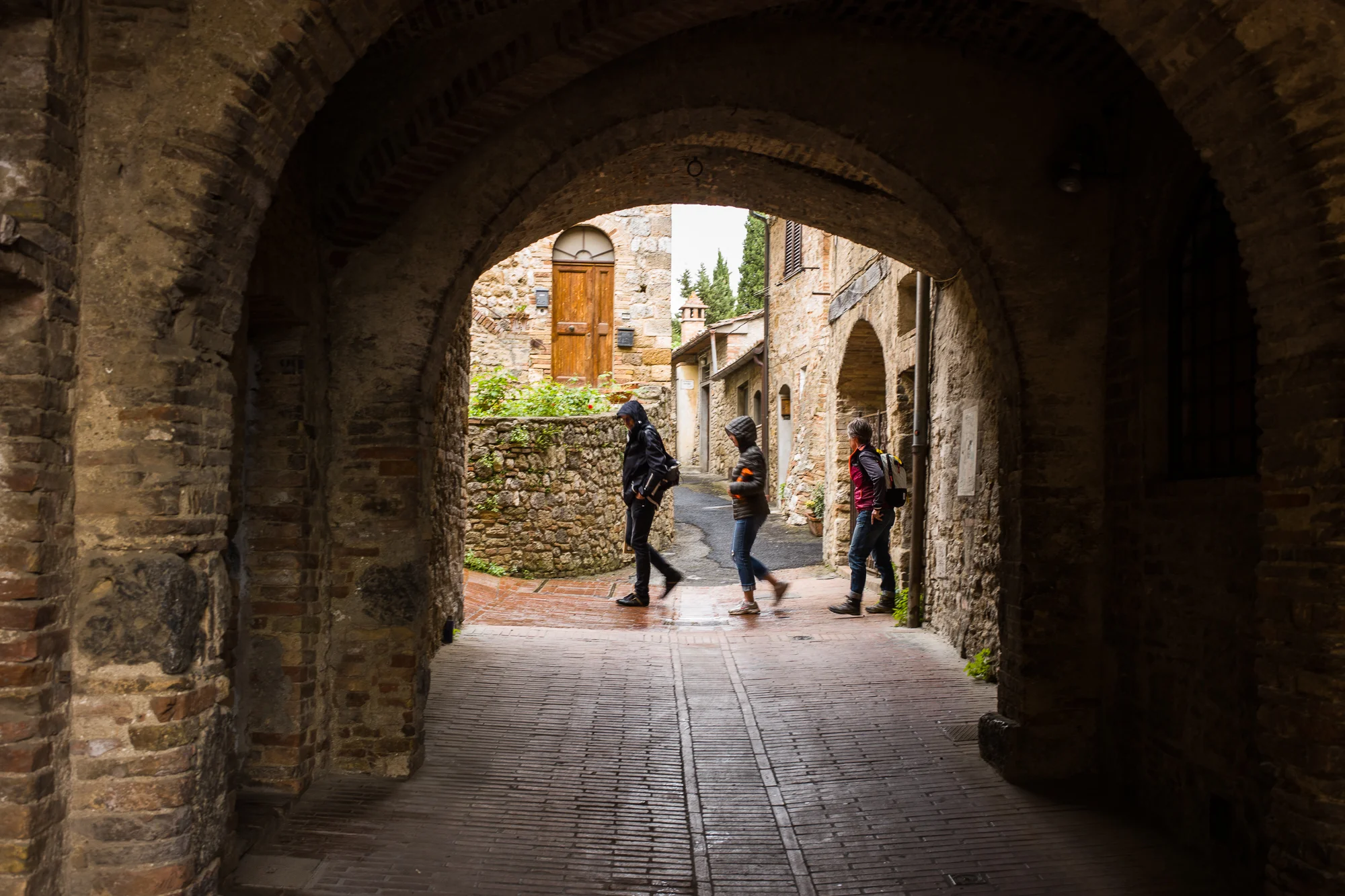 Walking through San Gimignano