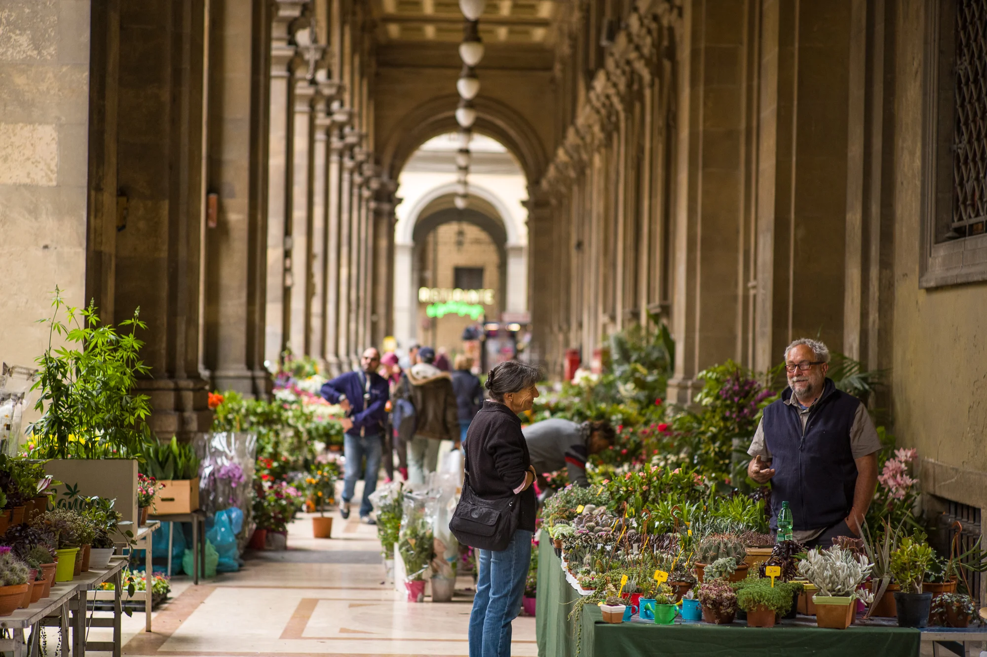 Flower market in Florence