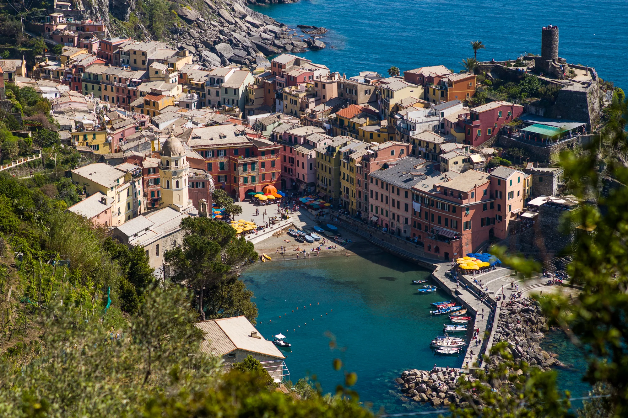 Vernazza seen from the Hiking Trail