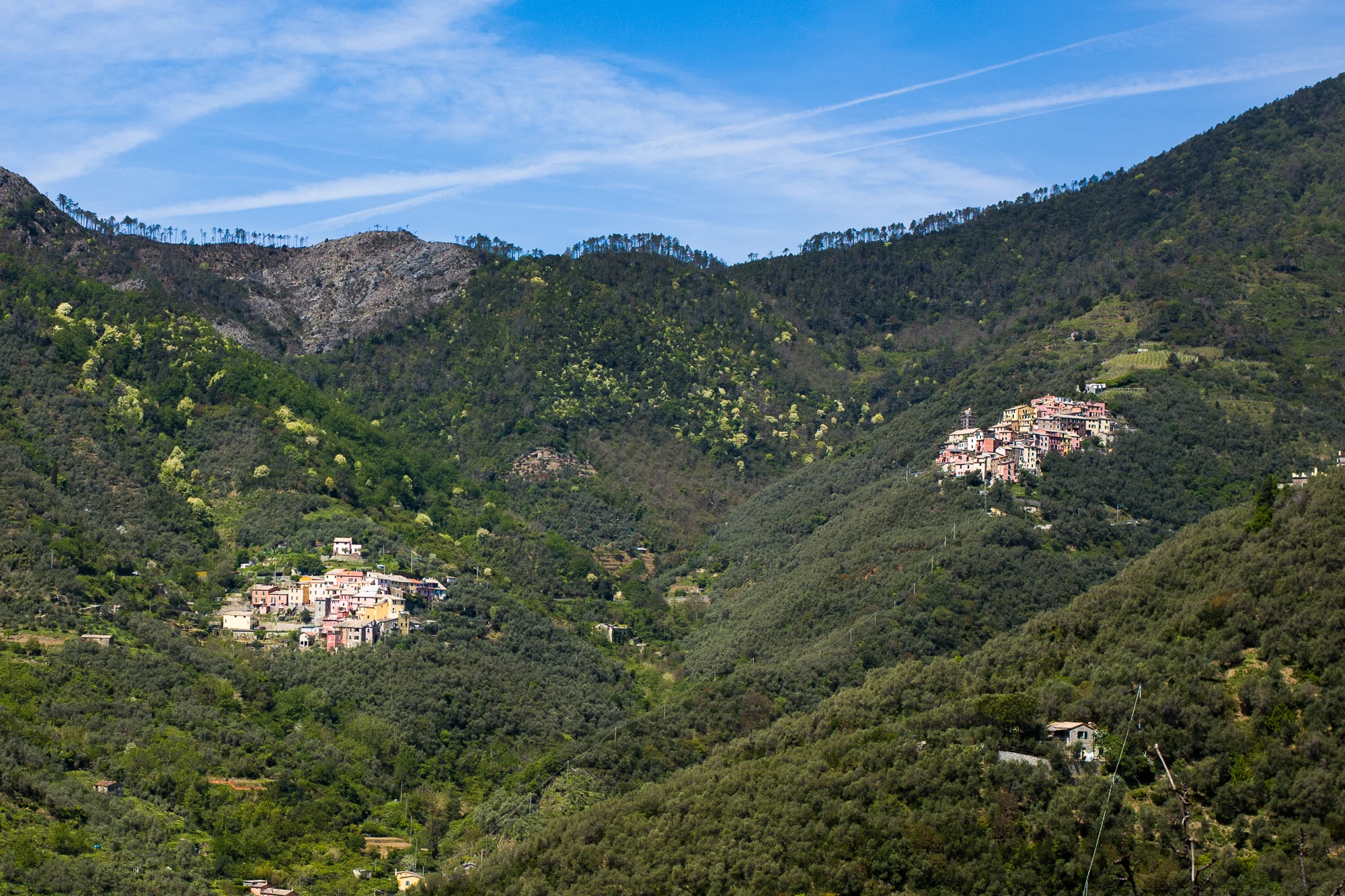 Small villages in the hills above Levanto