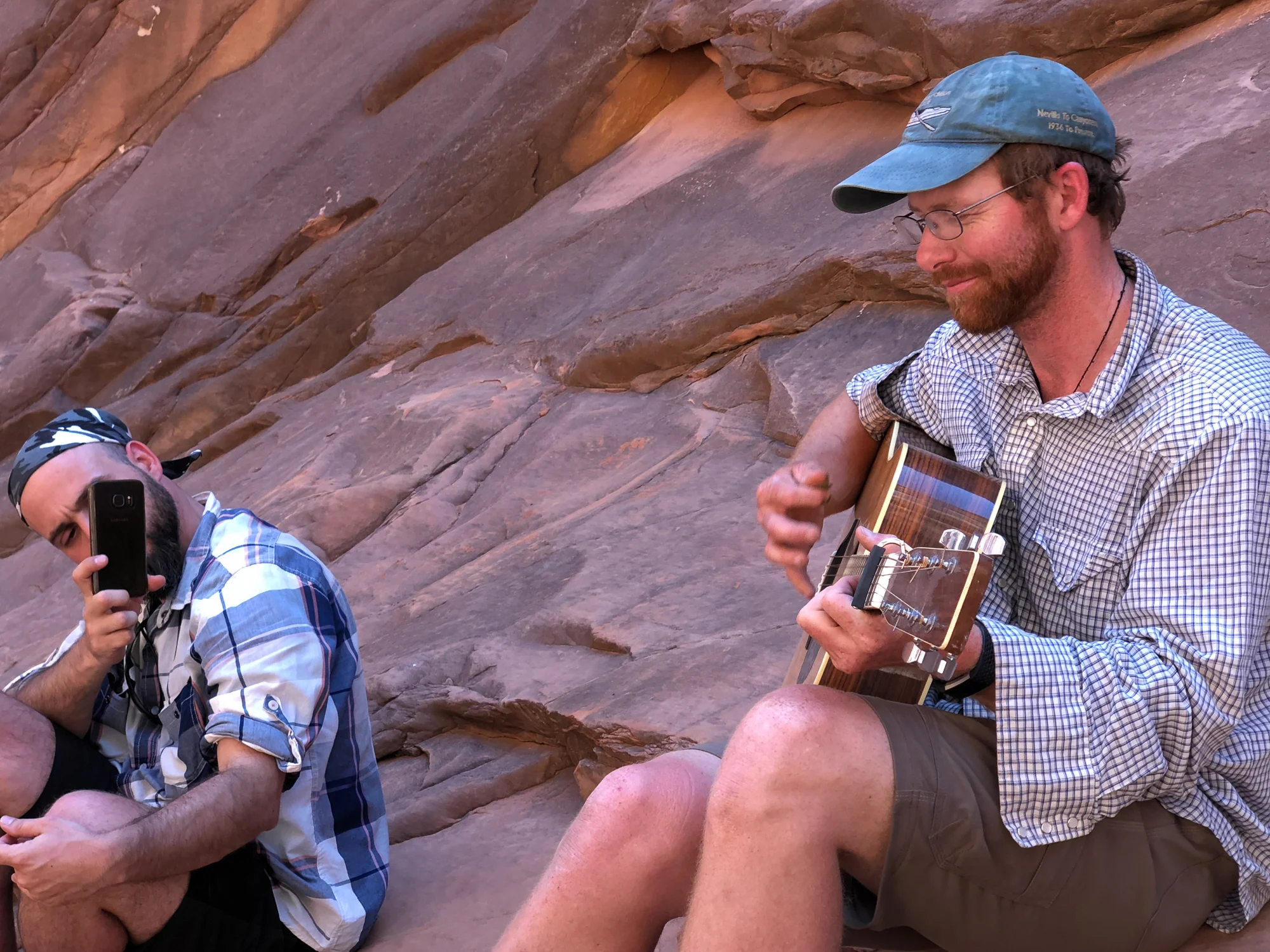 Cliff playing guitar in the North Canyon