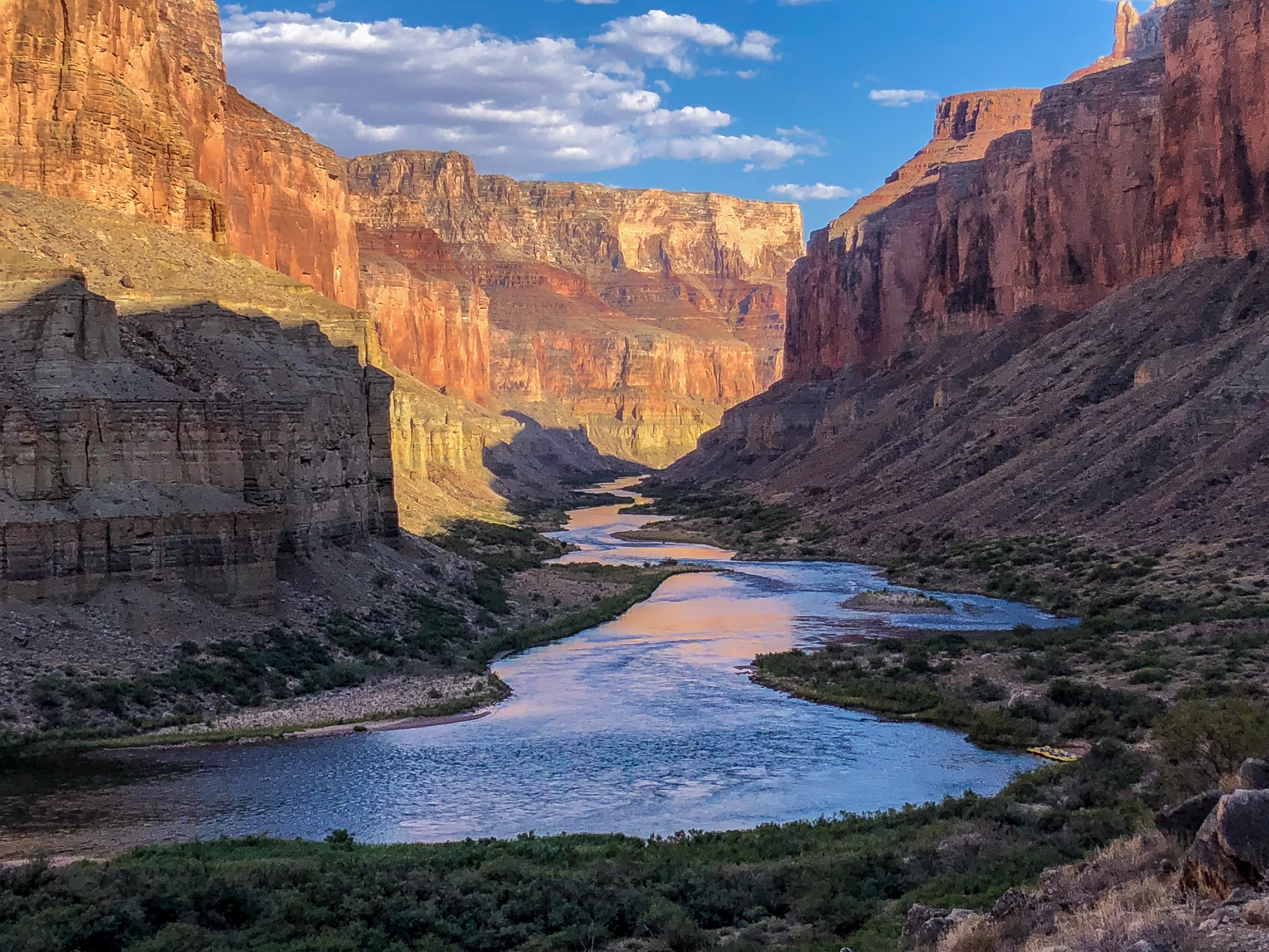 The Colorado River at the bottom of the Grand Canyon