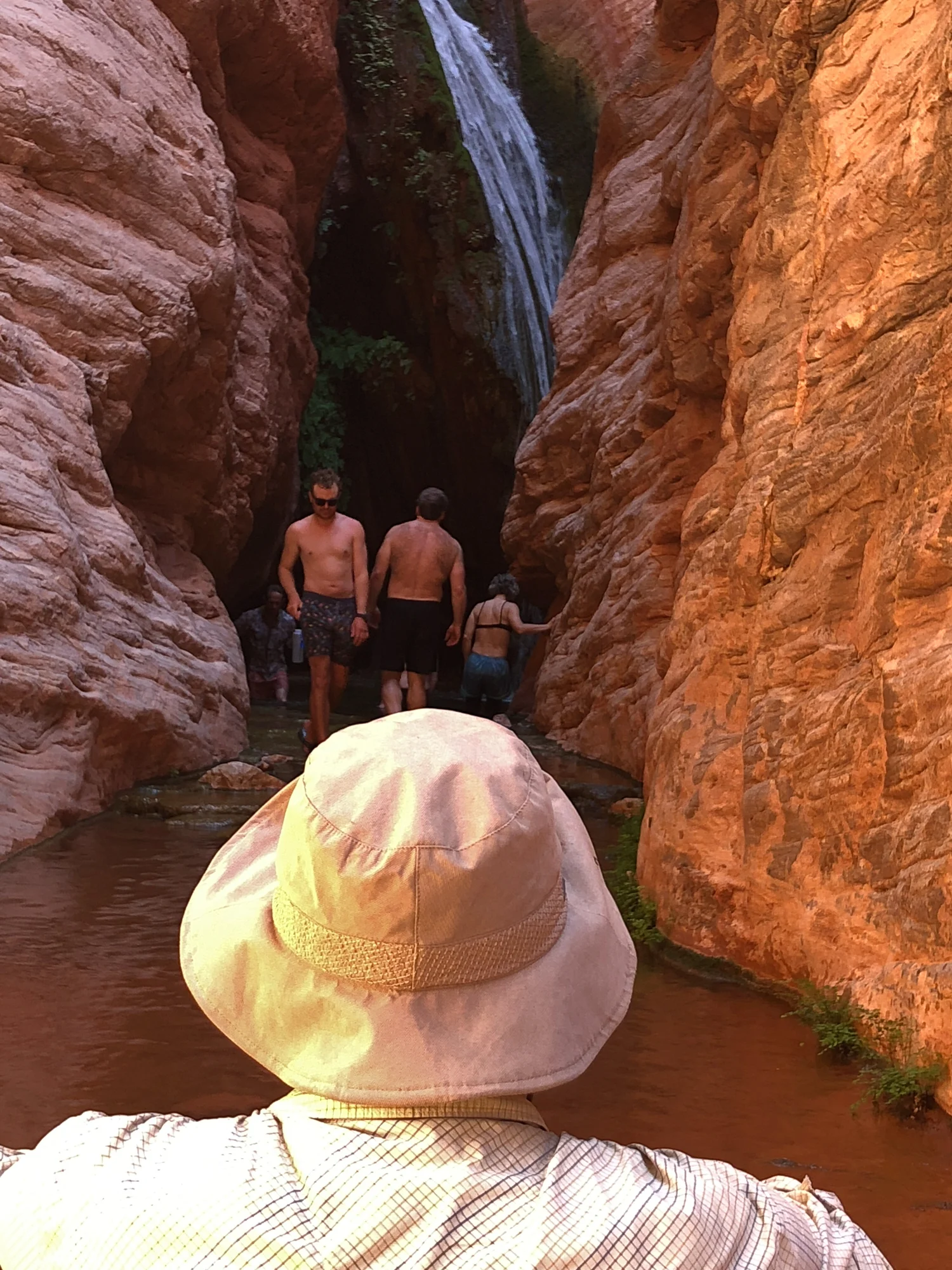 Enjoying the Grotto in Stone Canyon