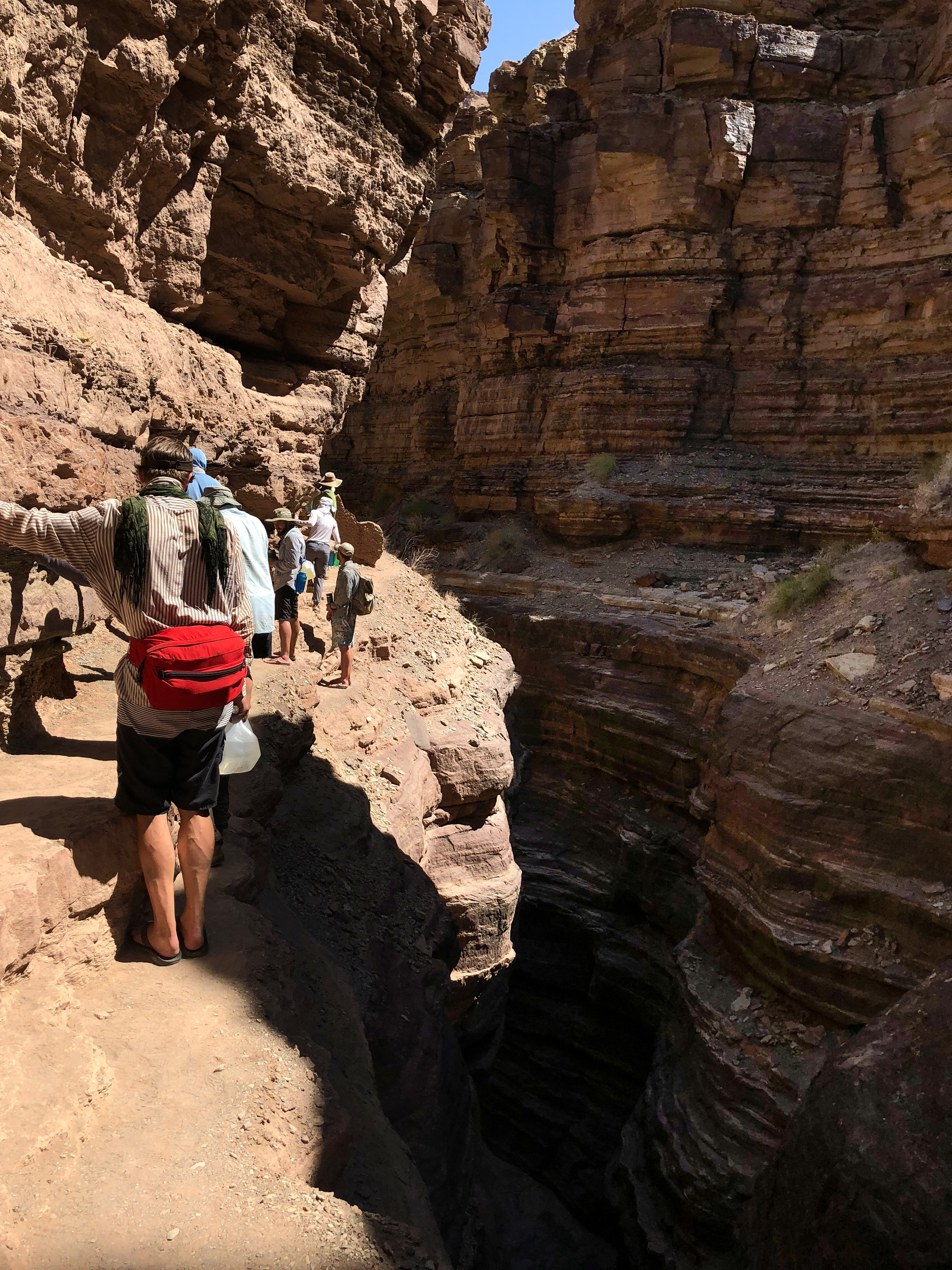  The trail above the the slot canyon that feeds the falls 
