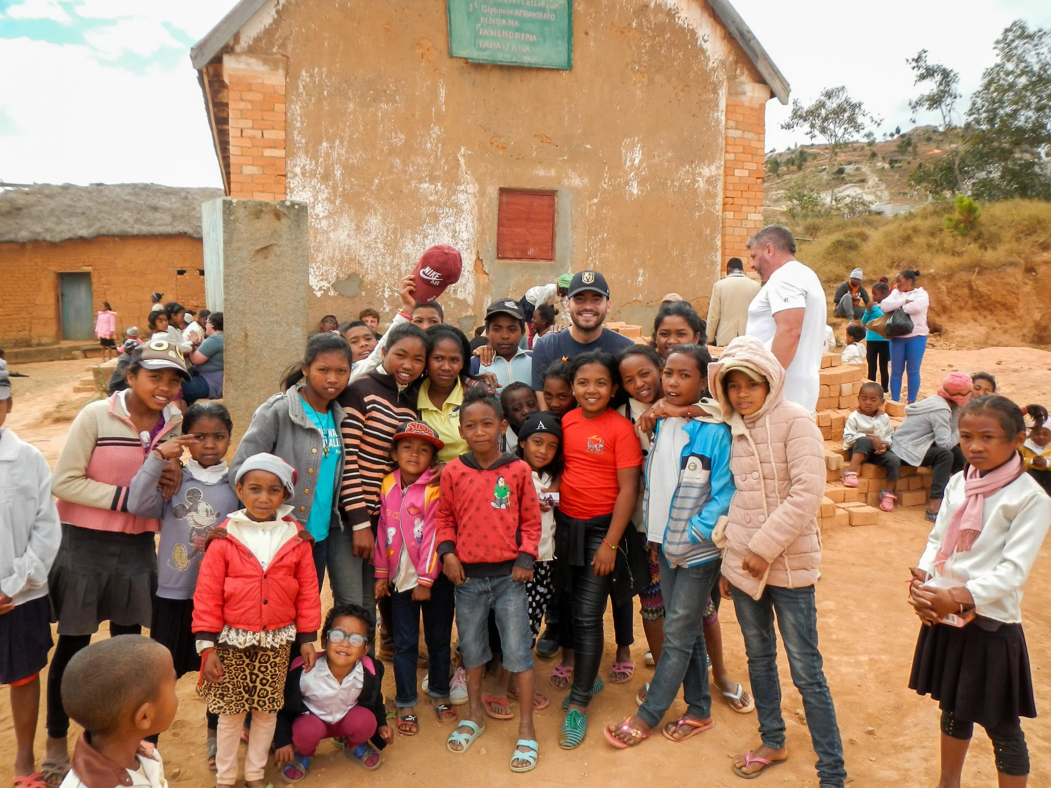 Jorge with the kids