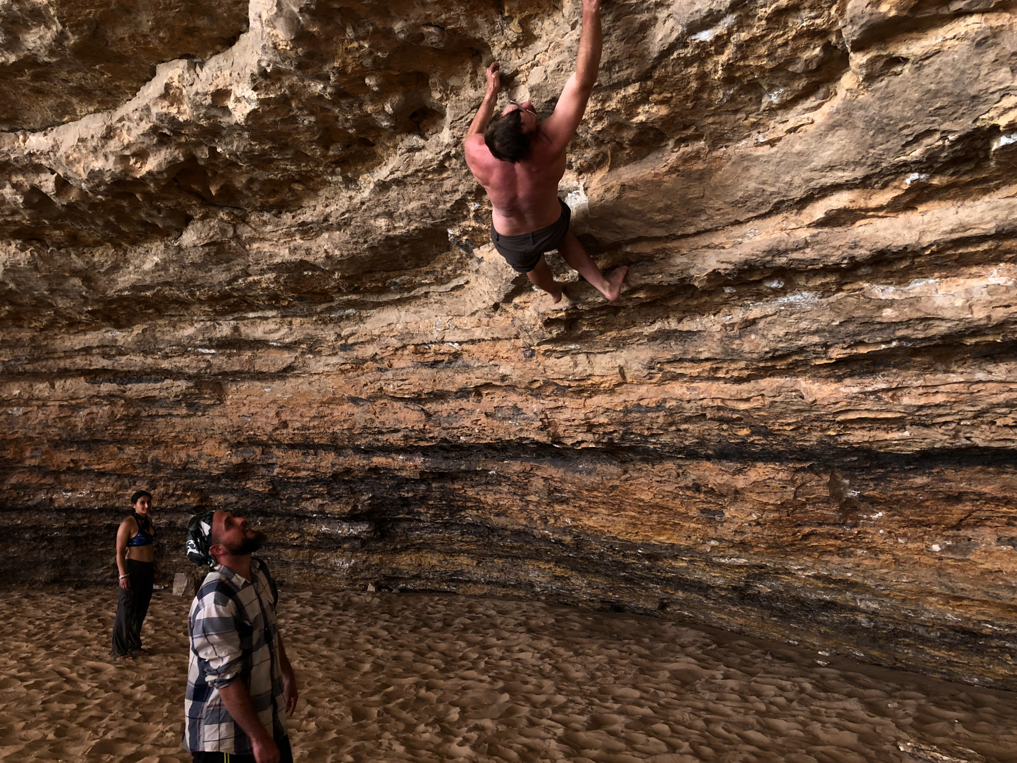  Climbing inside the Redwall Cavern 