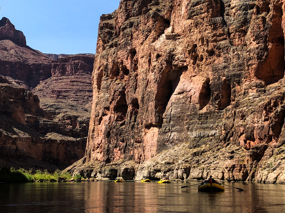  Rafts inside the Grand Canyon 
