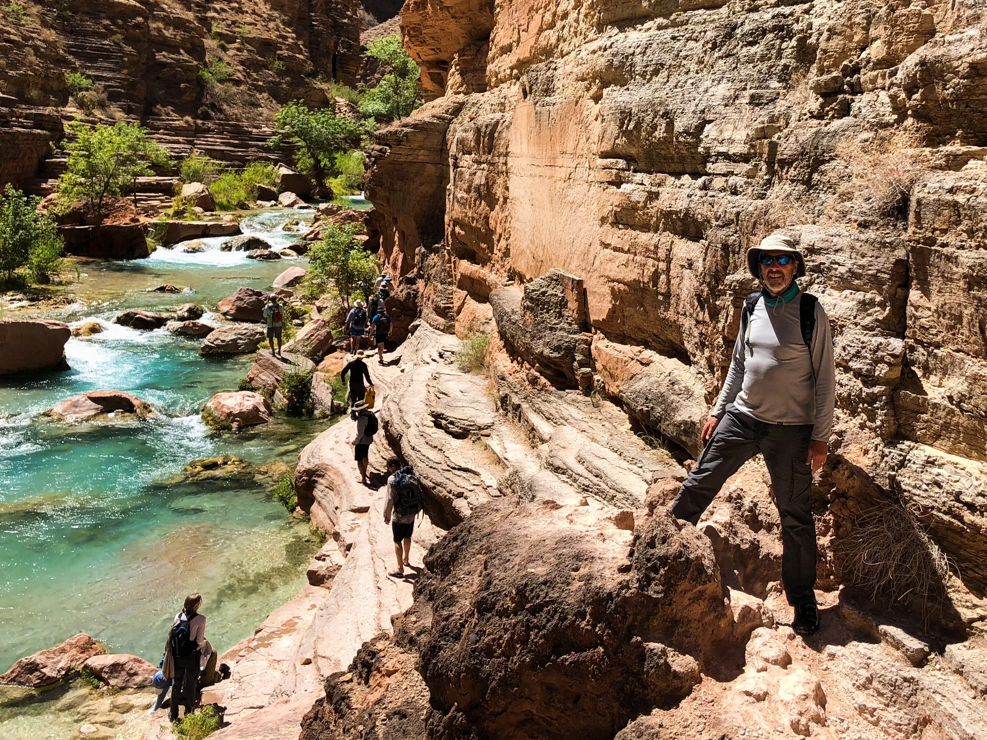 Hiking up Havasu Creek