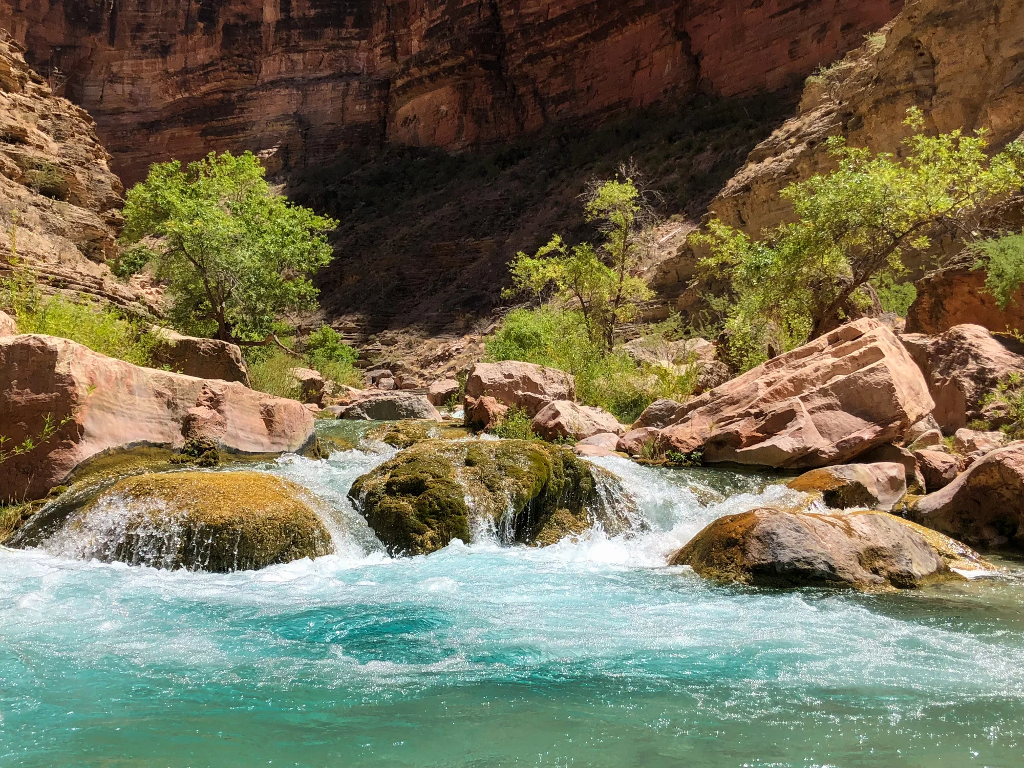 Blue Green water of Havasu Creek