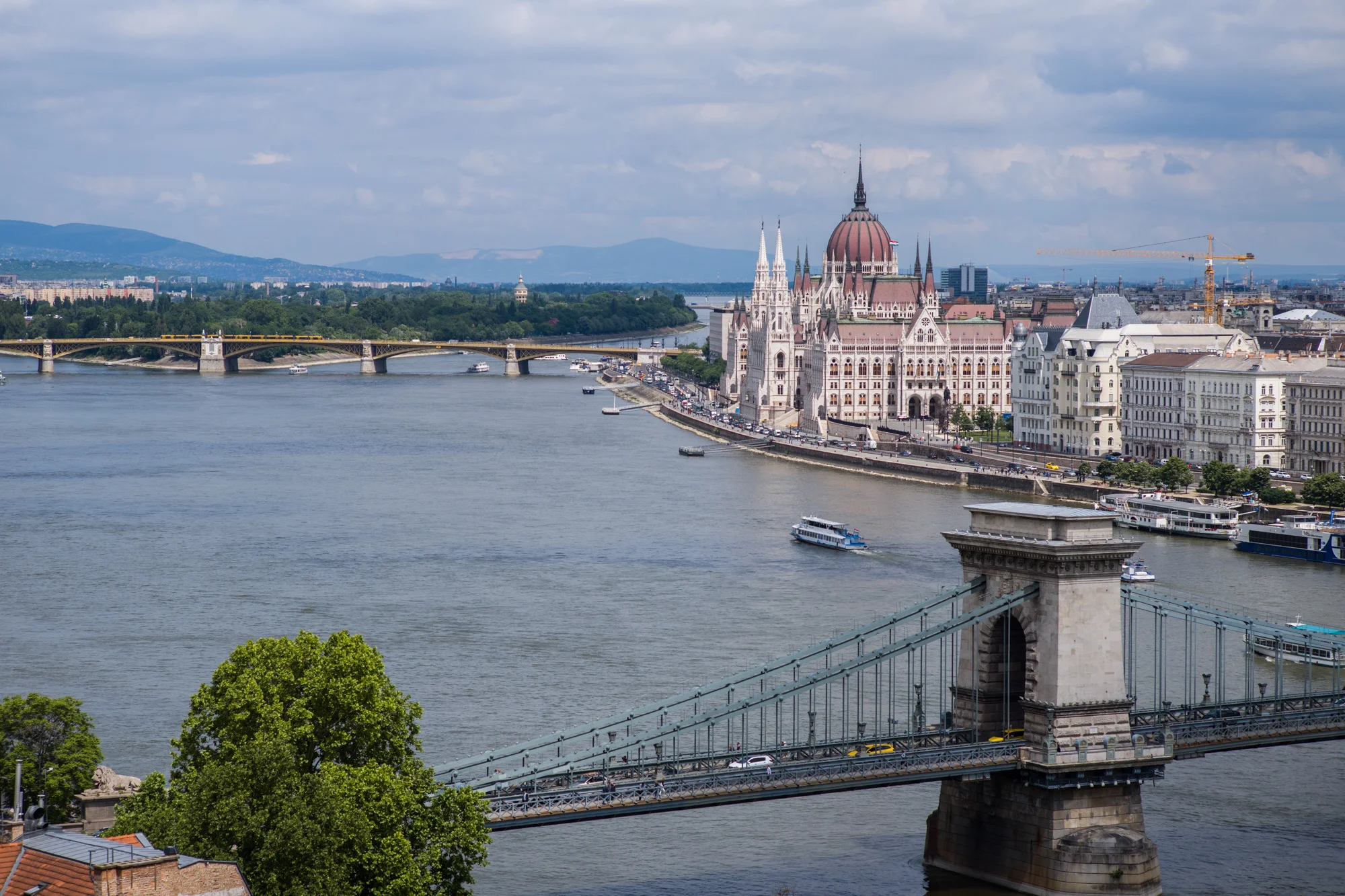 View of the Danube and the Parliament building from Castle Hill