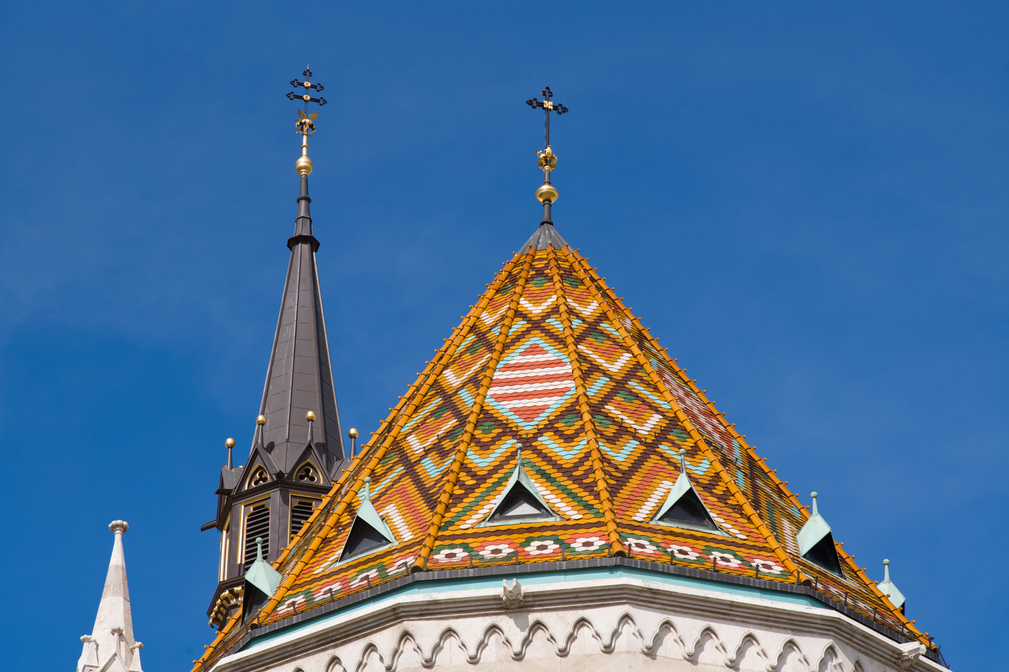 Roof tiles on Matthias Church