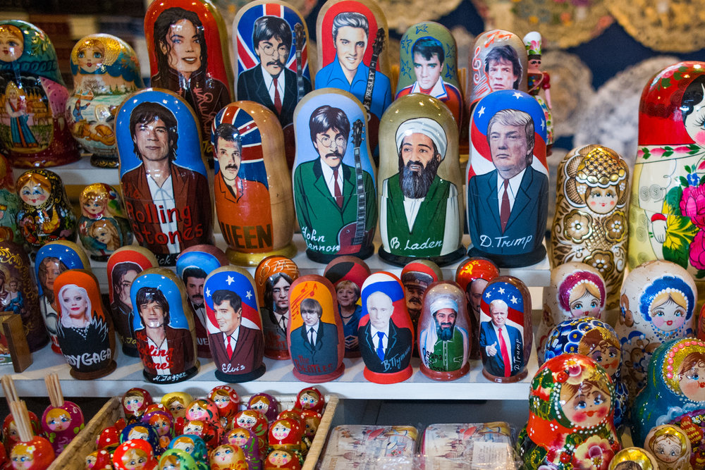 Russian Dolls in the Budapest Market