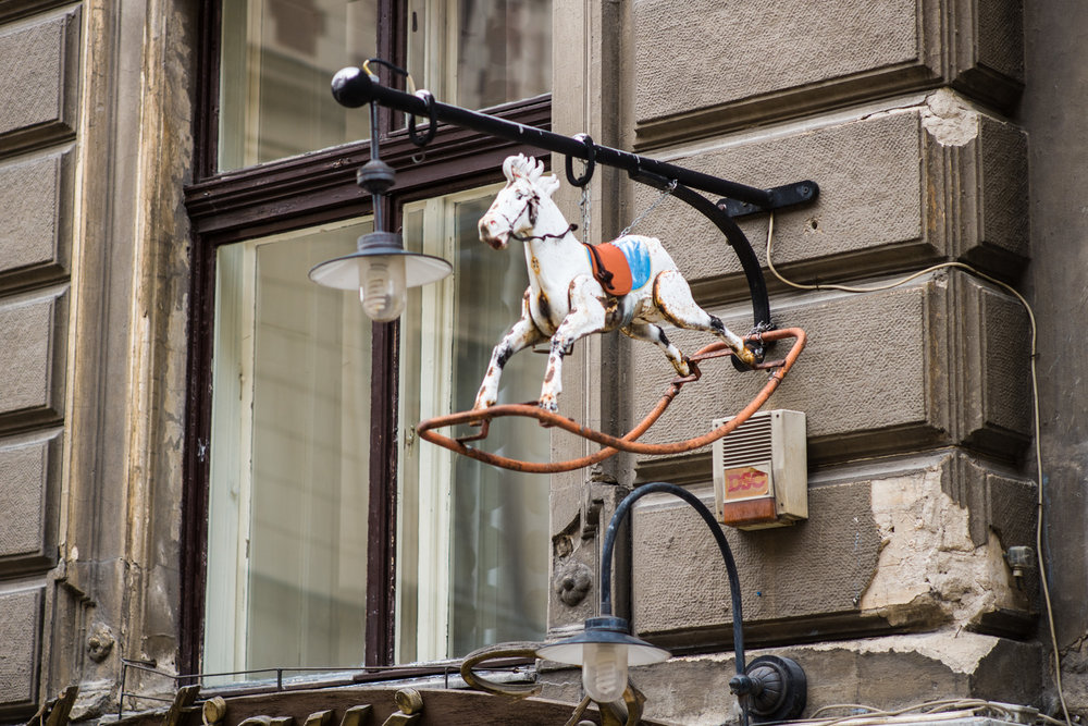 Entry to a building in Budapest