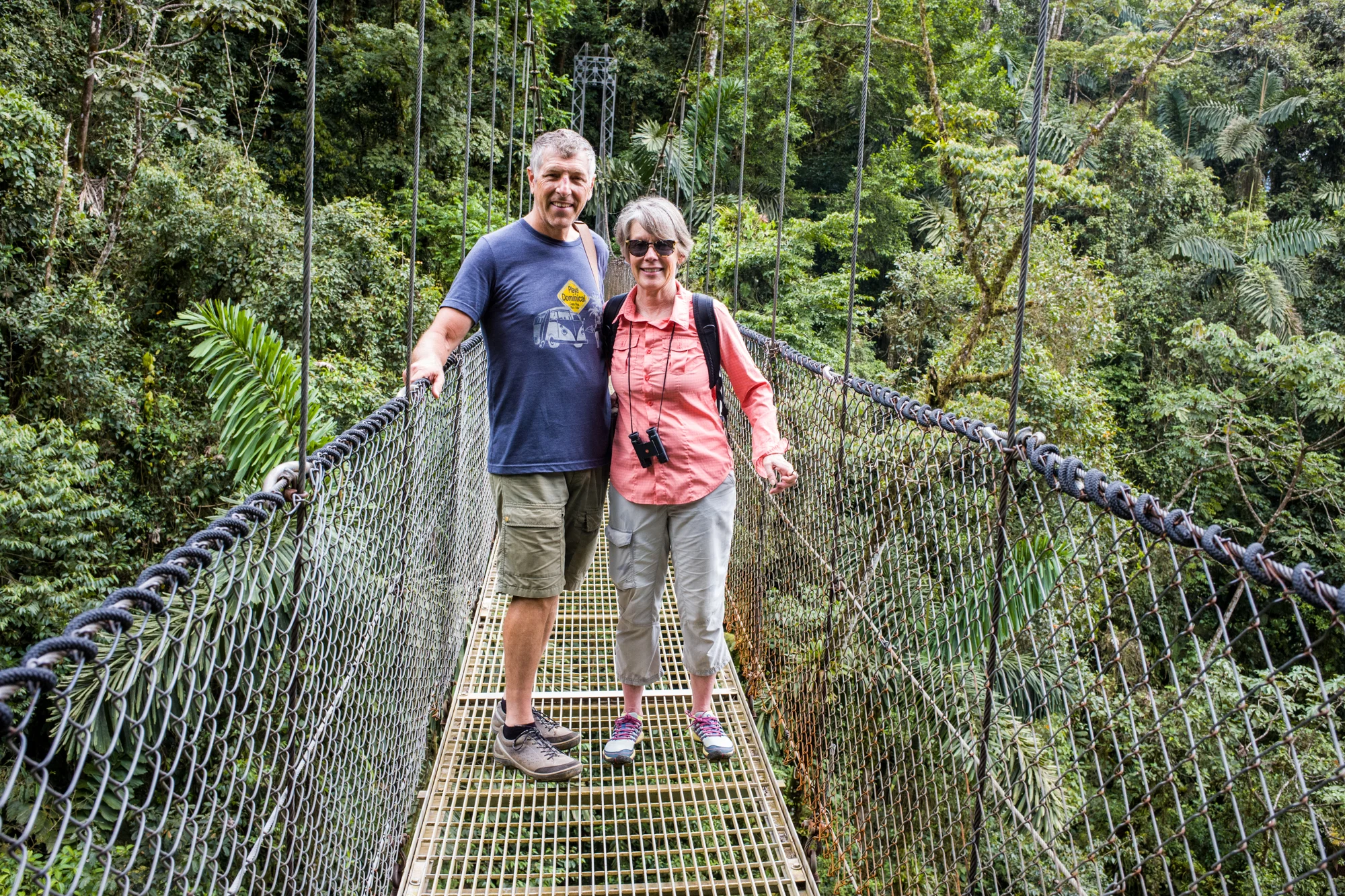 The Suspension Bridge in the canopy links the cloud forest