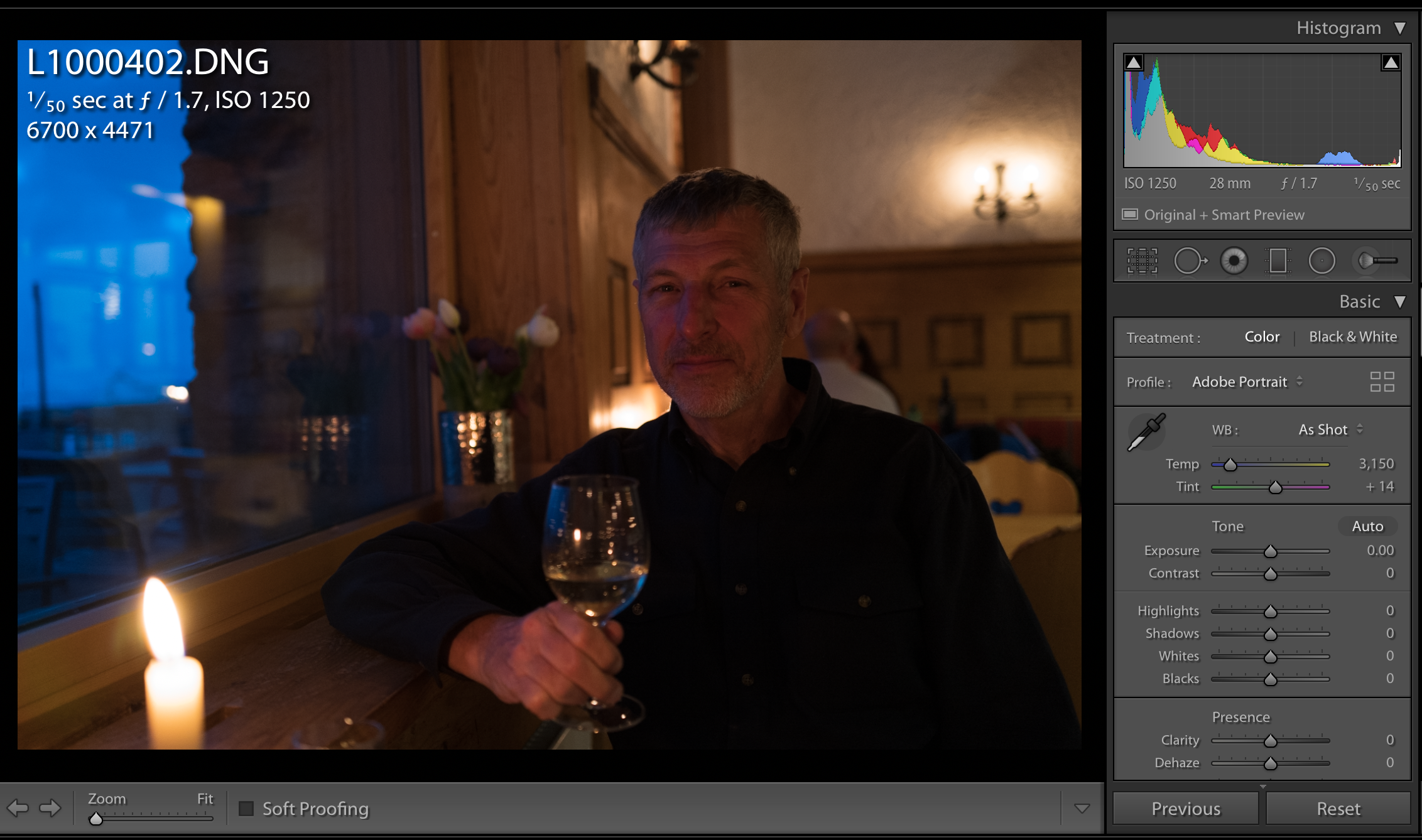 Screen shot of the unprocessed image. Very underexposed.