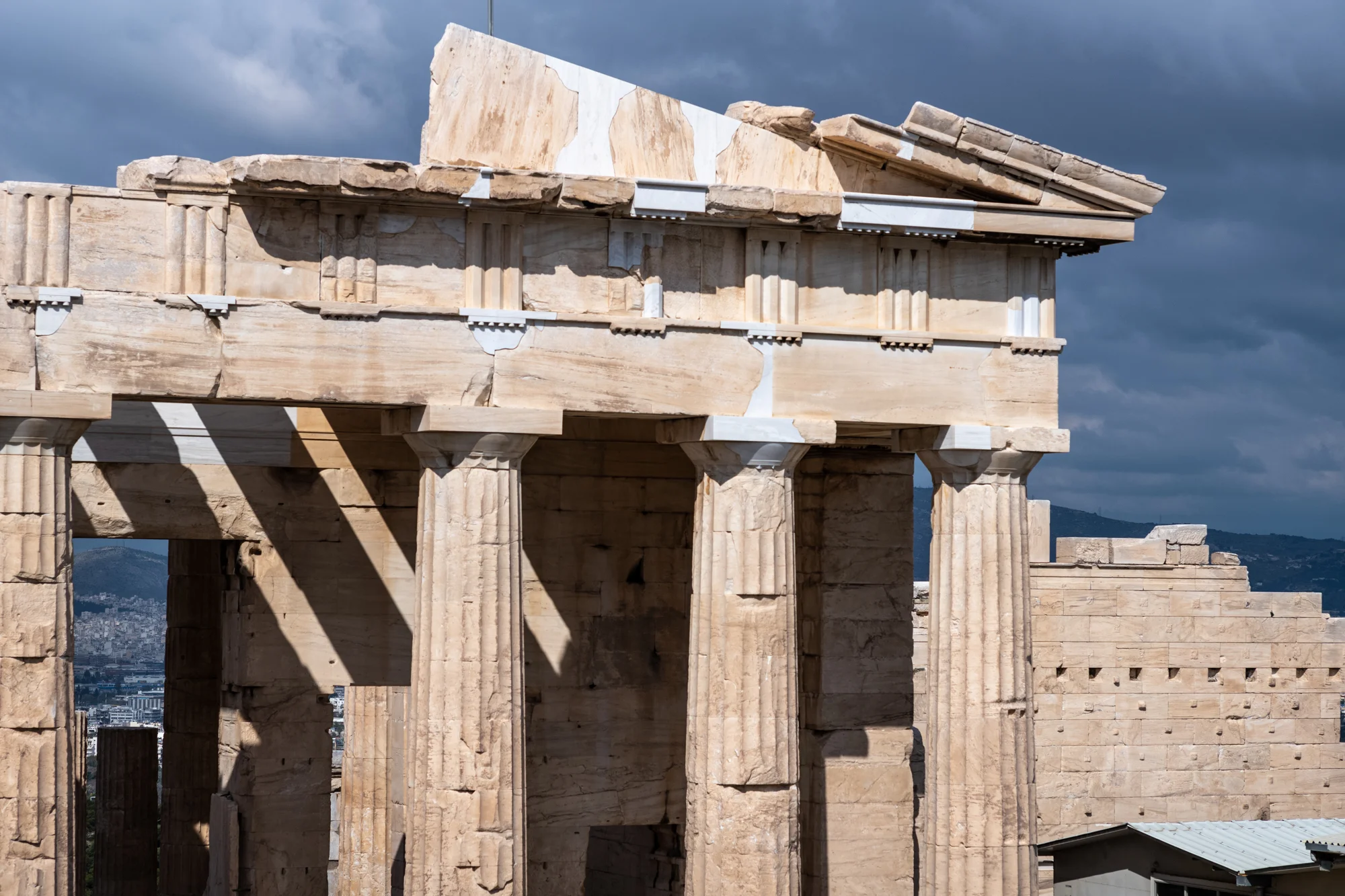 Doric Columns on a temple in the Acropolis