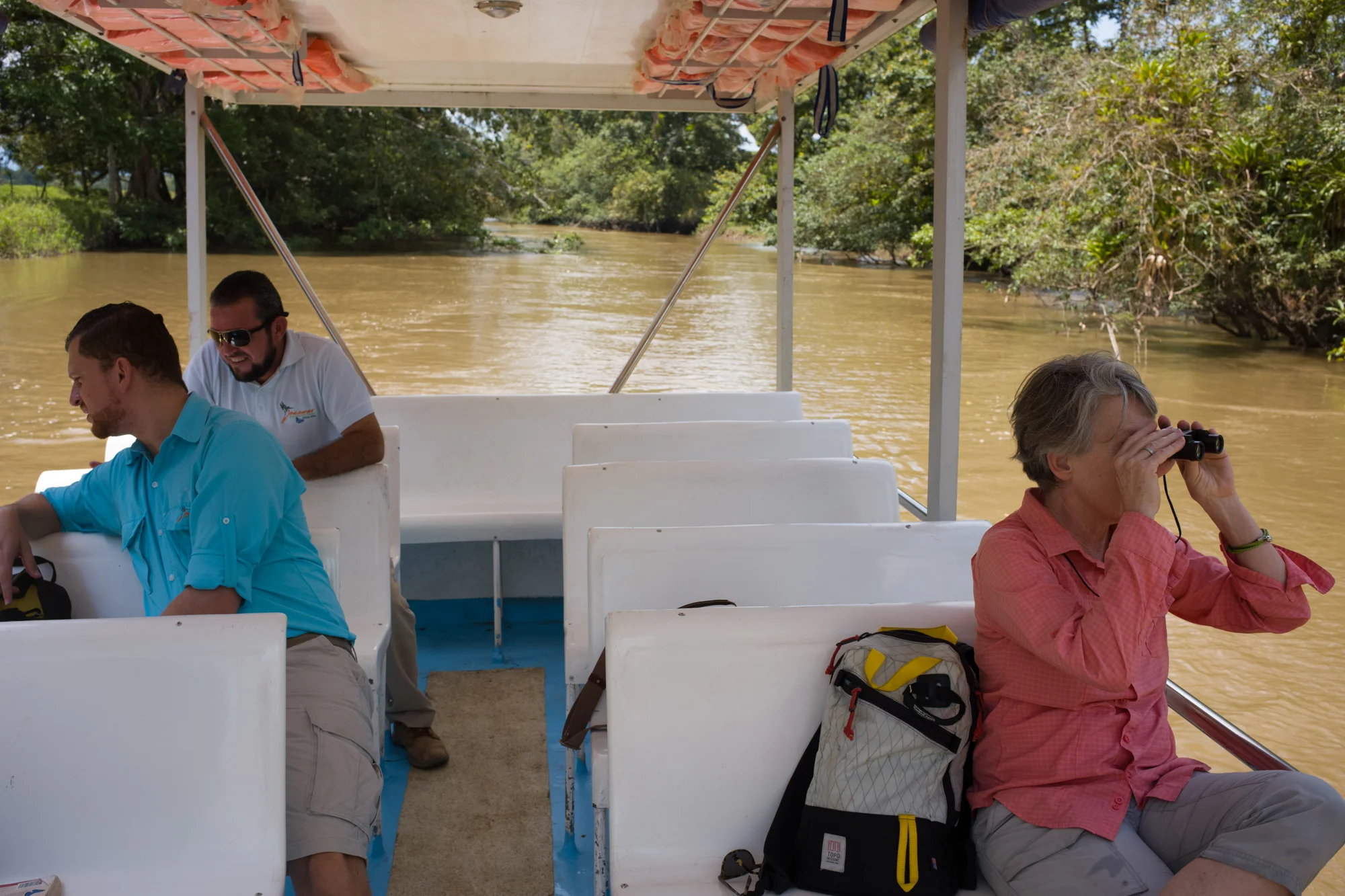 Looking for wildlife on the Cano Negro river